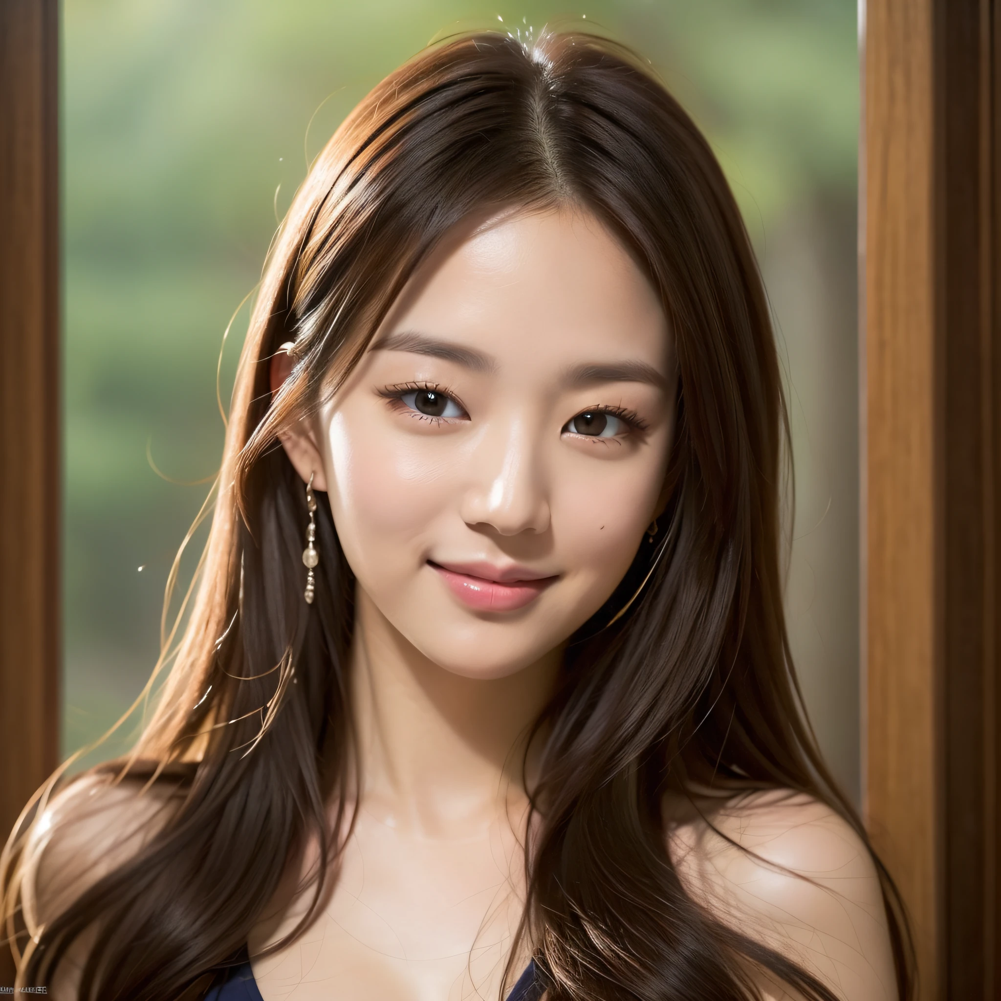(8K, Best Quality, Masterpiece: 1.2), (Realistic, Photorealistic: 1.37), Super Detail, 1 Girl, Cute, Solo, (Redness of the Nose), (Smile: 1.15), (Mouth Closed) Beautiful eyes, not small breasts, (Long hair: 1.2), floating hair Novafrog style, upper body, ecstatic expression, camera gaze, eyes inviting man, fluttering chest