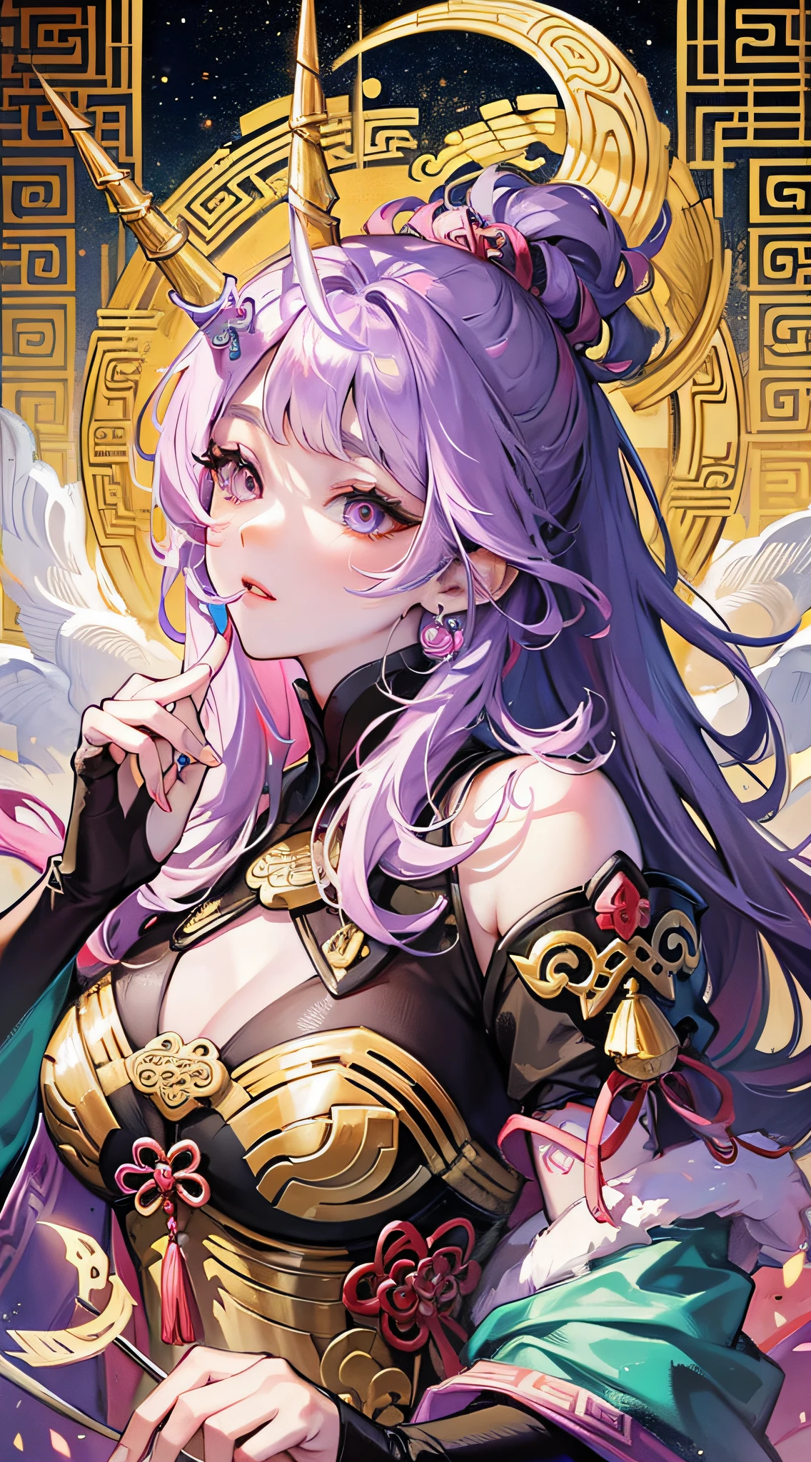 Amazing epic ancient Chinese theme, ink style, fantasy style, Chinese unicorn, amazing --auto --s2