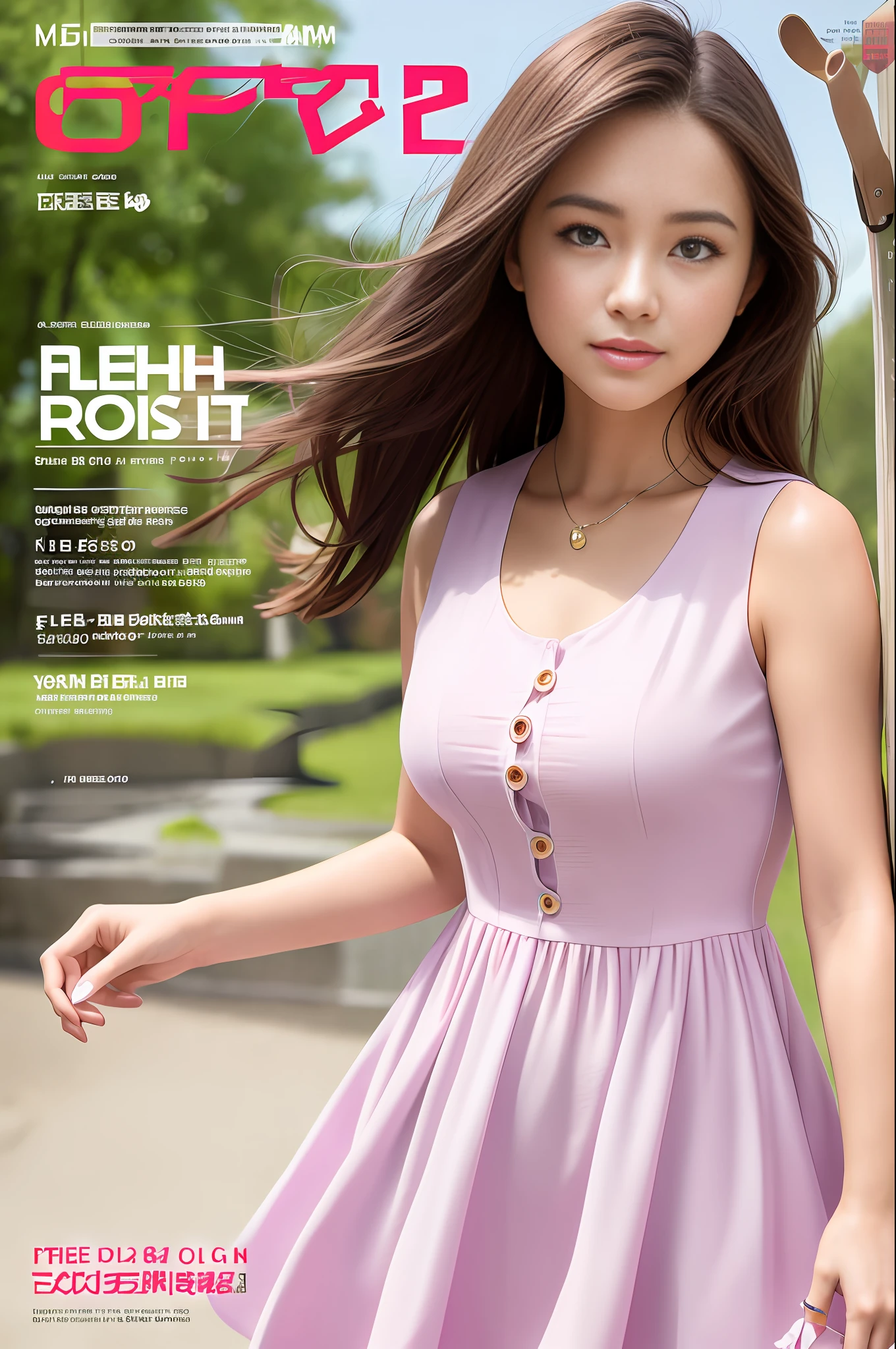 Masterpiece, Superb Style, Spring Dress, pretty girl, Outdoor, Magazine Cover, Upper Body,