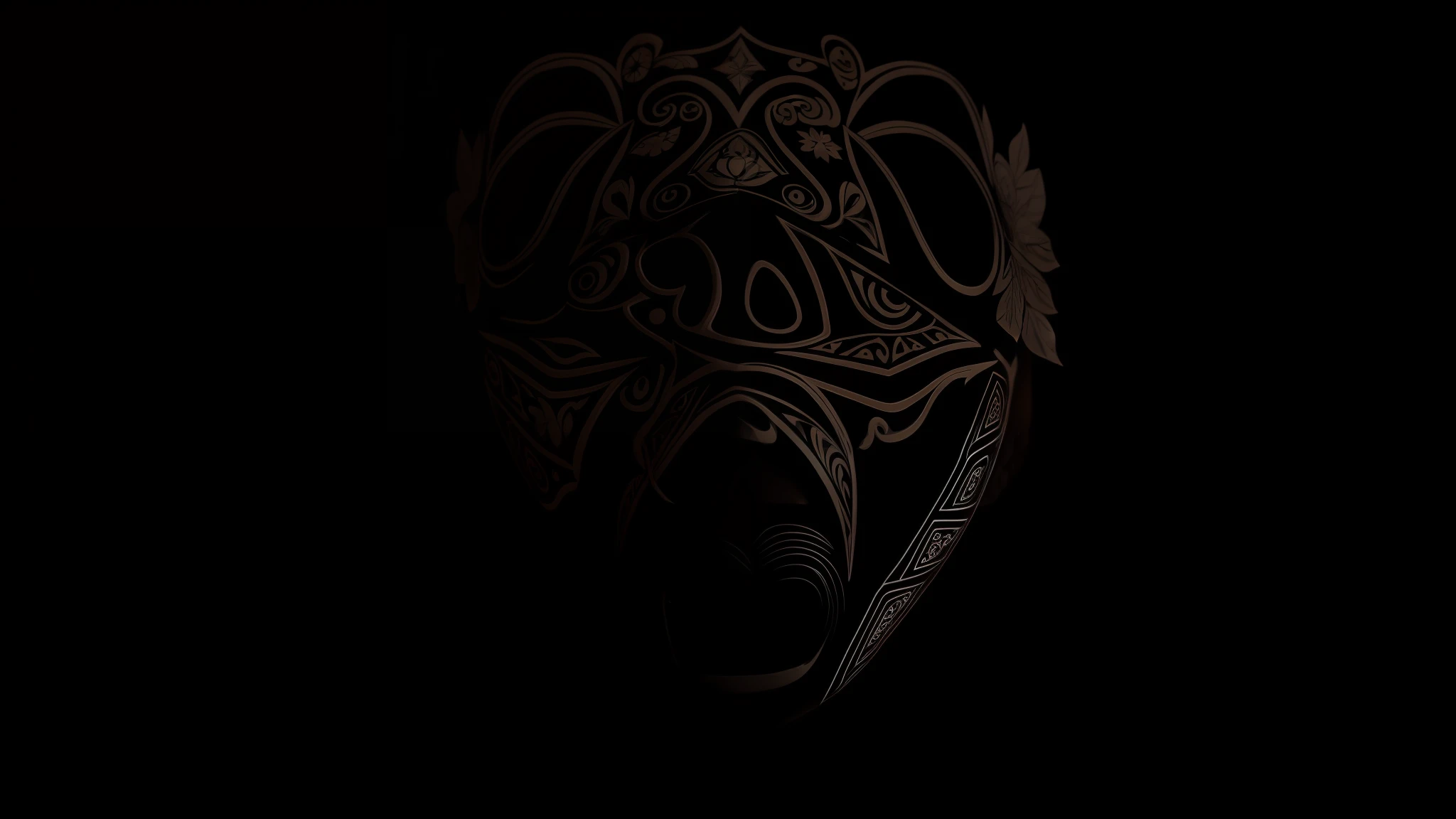 a close up of a mask with a black background, detailed face with mask, ahegao face, detailed face with moustache, tribal mask inside mask, intricate face, lsd face, chicano airbrush art, detailed - face!!, fractal face, hyperdetailed face, abstract face, dmt ego of death, detailed face ), ahegao, detailed mask