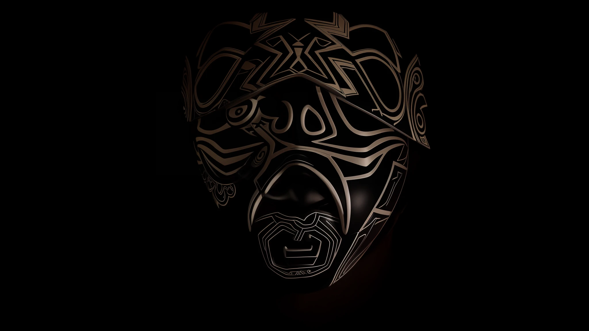 a close up of a mask with a black background, detailed face with mask, ahegao face, detailed face with moustache, tribal mask inside mask, intricate face, lsd face, chicano airbrush art, detailed - face!!, fractal face, hyperdetailed face, abstract face, dmt ego of death, detailed face ), ahegao, detailed mask