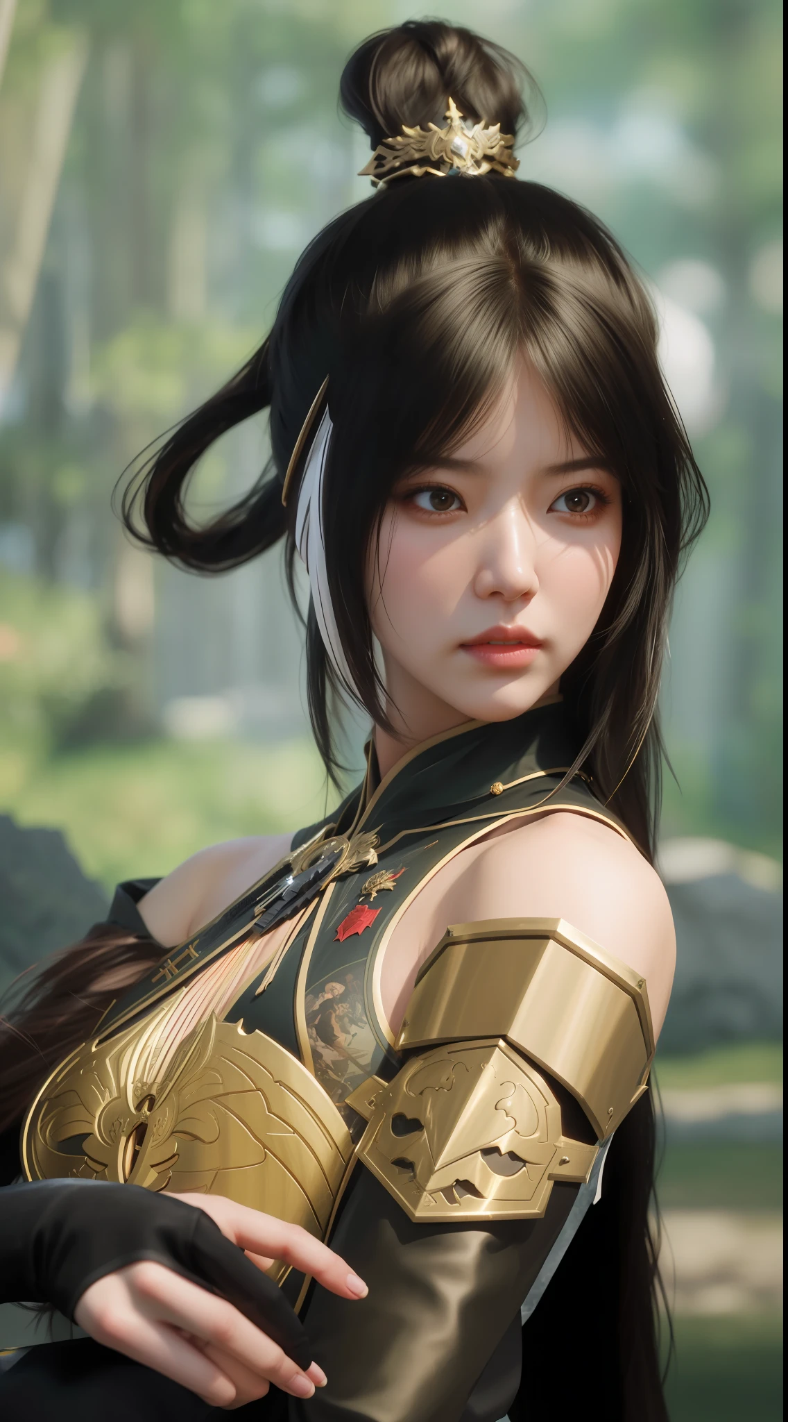 a close up of a woman with a very long hair, artgerm ; 3d unreal engine, extremely detailed artgerm, ruan jia and artgerm, artgerm detailed, artgerm portrait, artgerm. high detail, artgerm and ruan jia, by ruan jia and stanley artgerm, artgerm 4 k