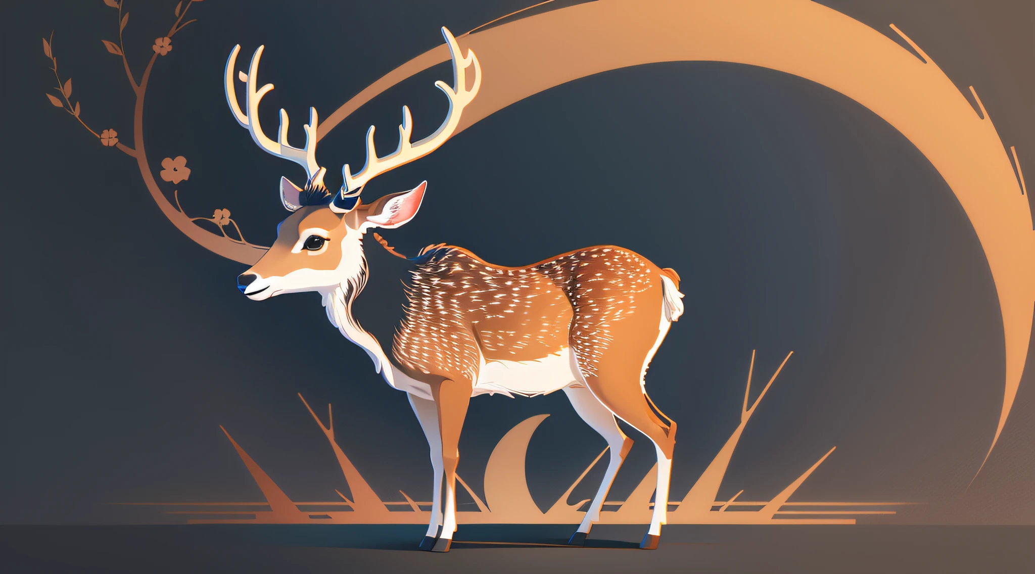 Vector logo Deer
