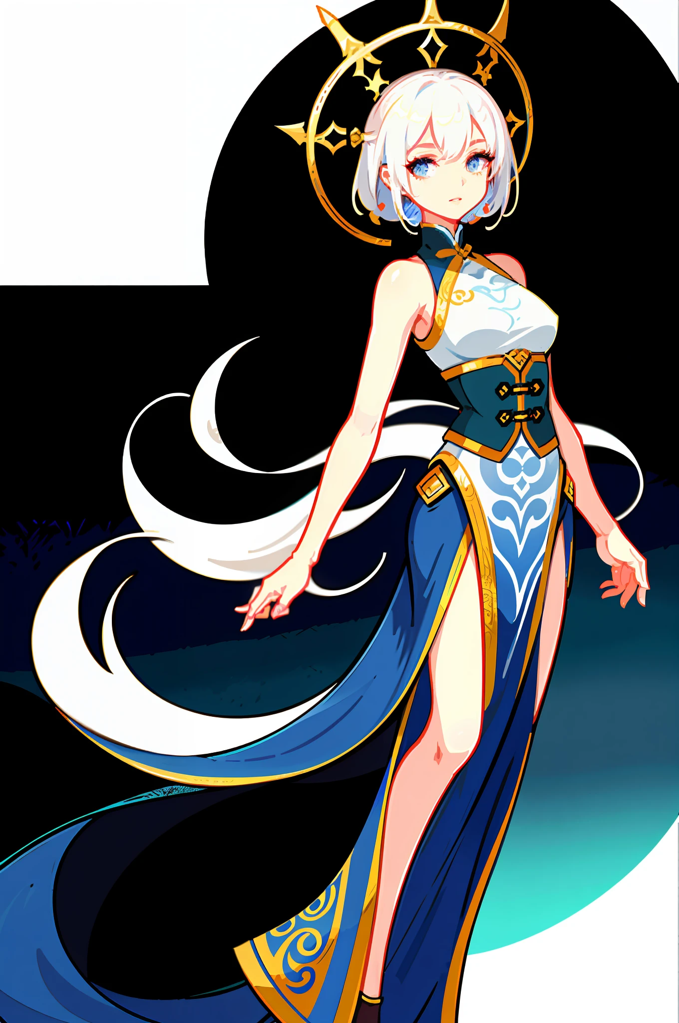 Ancient Chinese white-haired beauty, dressed in ancient Chinese clothing, flowing tulle, light silk, lazy pose, ink painting style, clean colors, decisive cutting, white space, freehand, masterpiece, super detailed, epic composition, high quality, highest quality, 4k --v 6
