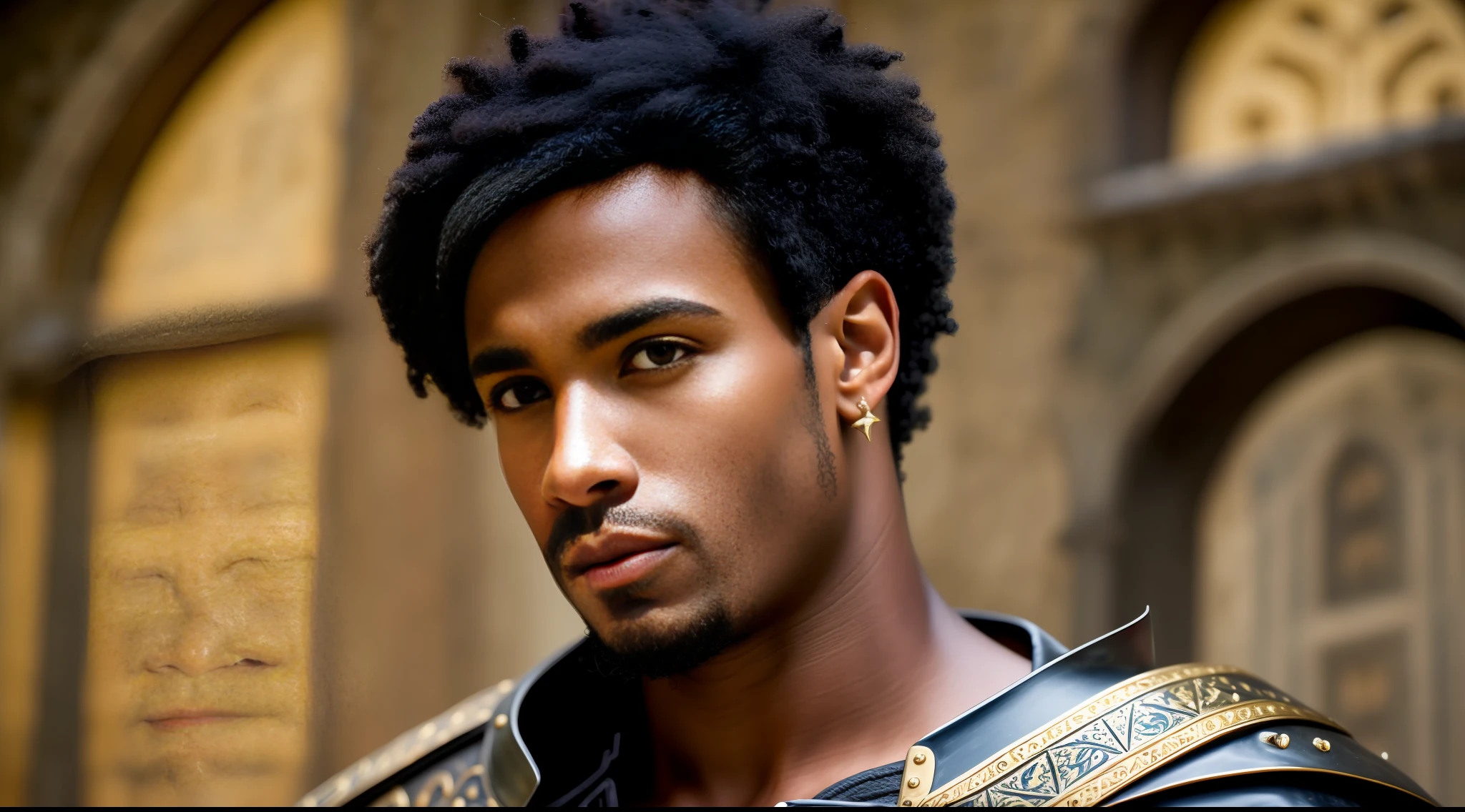 Lyxe was a young black man with black hair and piercing eyes. Medieval.