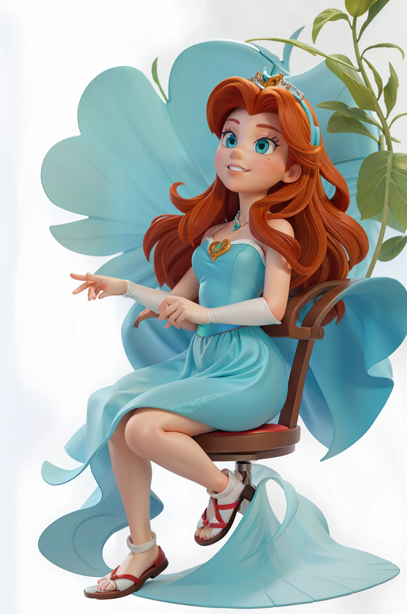 Disney Princess Ariel sitting in a chair