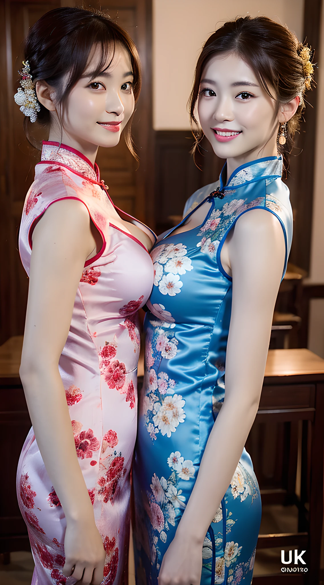 huge breasts, china dress,
