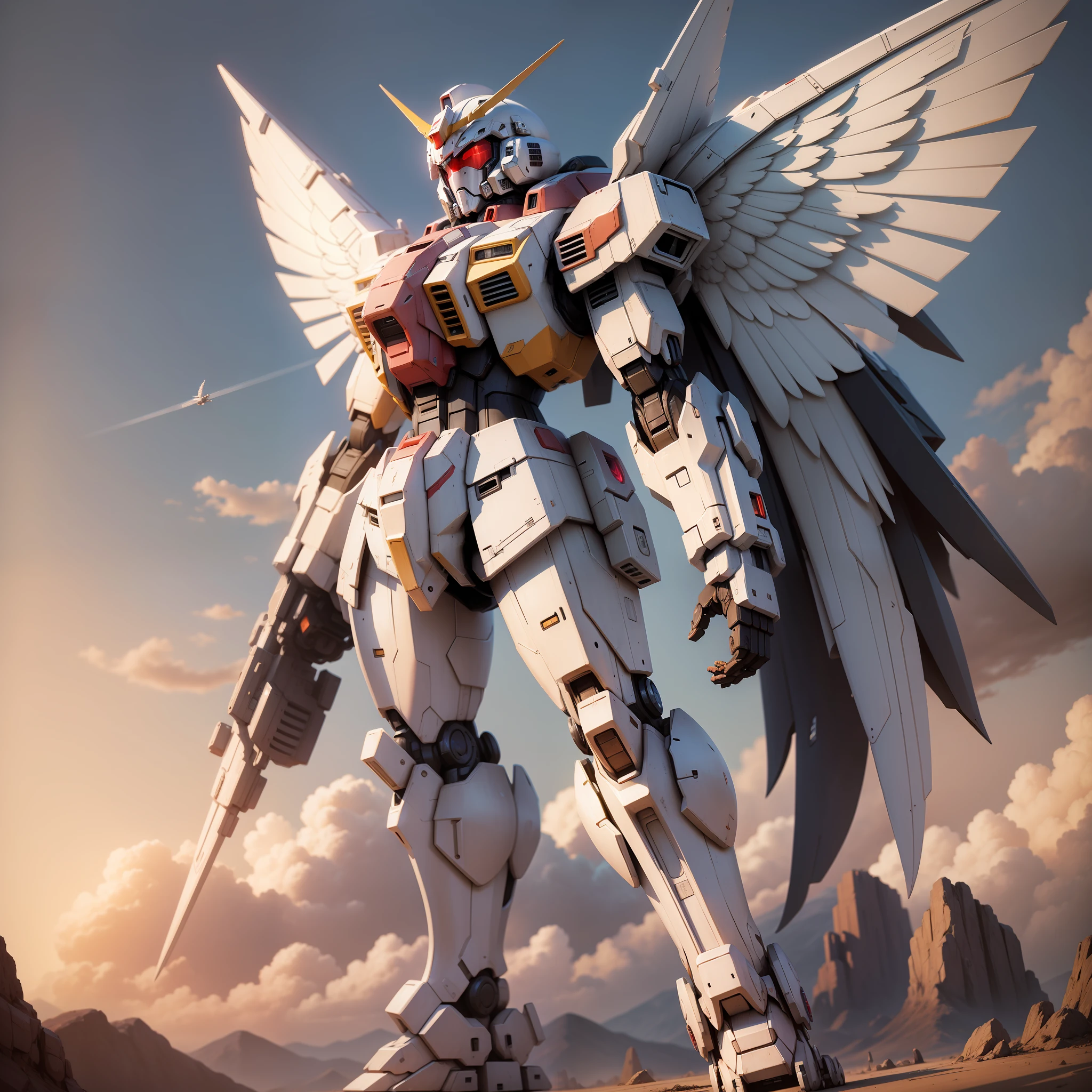 Giant Robot Wings of an Angel Gundam Future World Sci-Fi Top Quality Masterpiece Cyberpunk