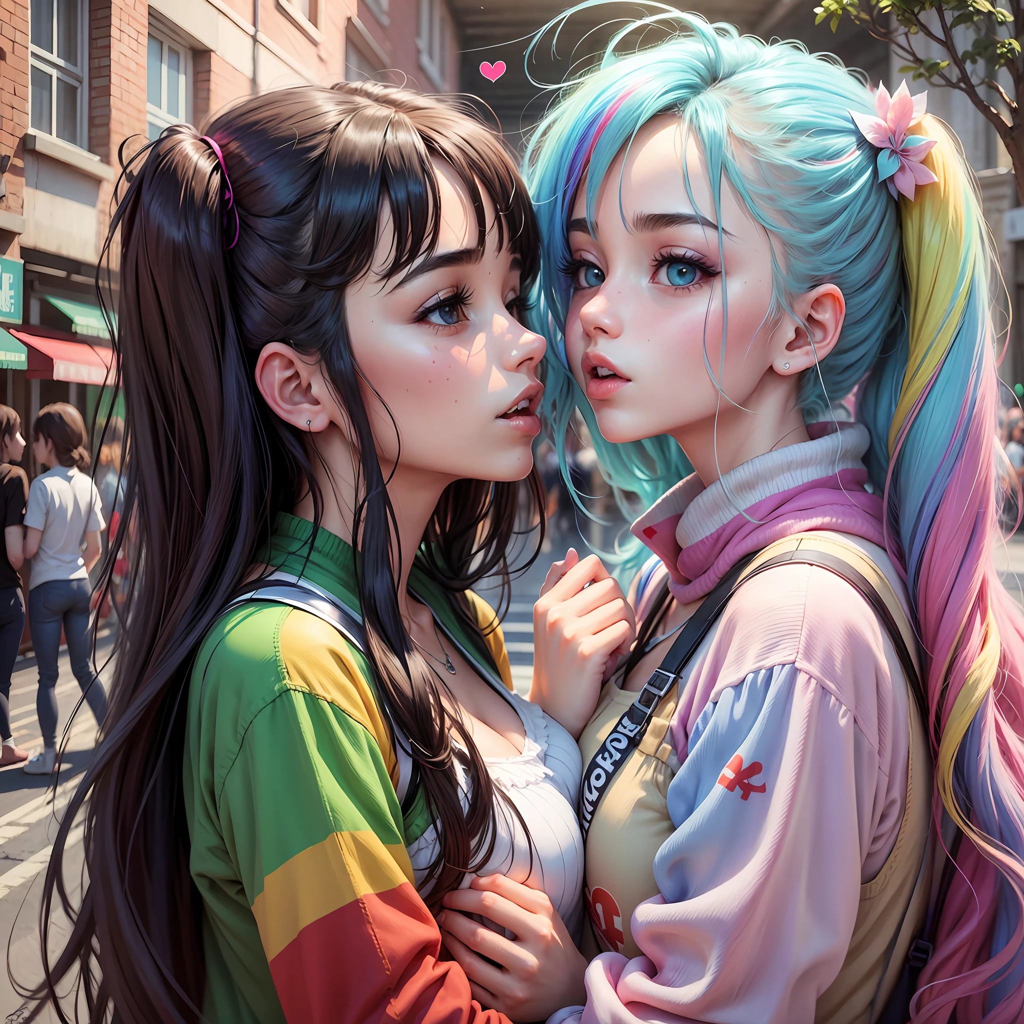 anime, couple, girls, girls, kiss, lgbt, love --auto --s2