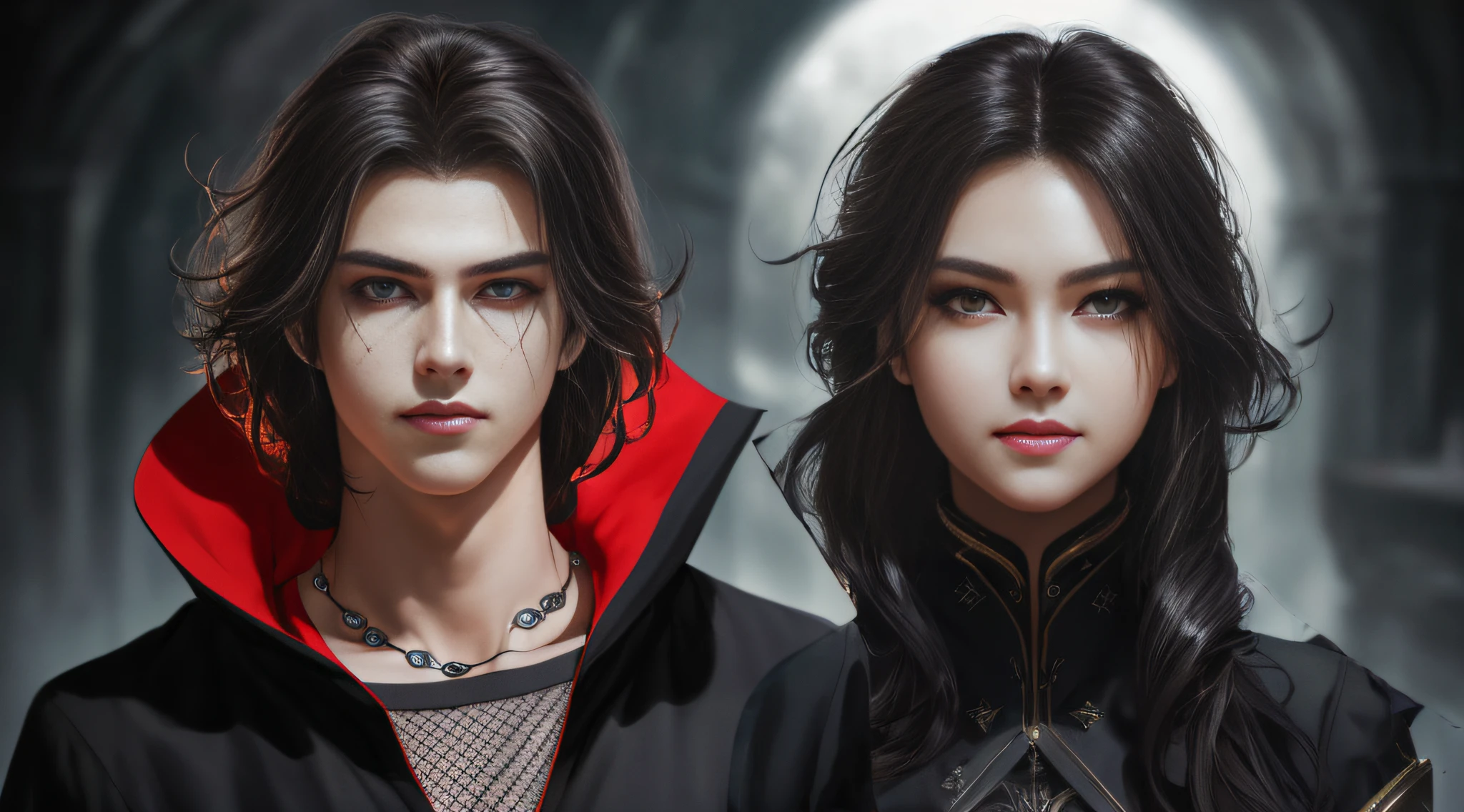 (CG 8k wallpaper extremely detailed, masterpiece, best quality, ultra-detailed), dynamic pose, a stunning and beautiful young woman, (far dark hair, a hint of smile, piercing eyes), dramatic shadows, dark atmosphere.