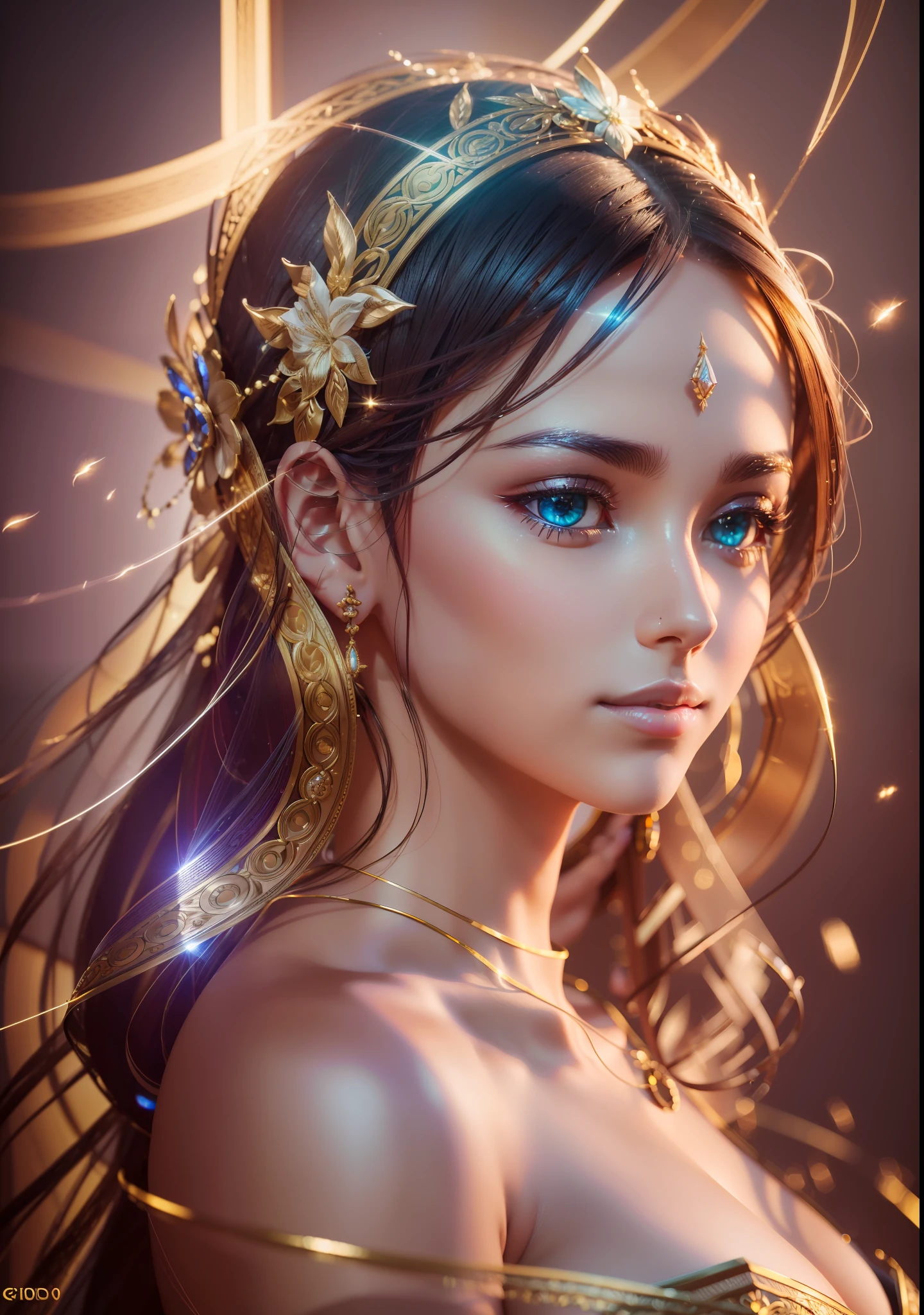 Beauty bust, intricate artwork masterpiece, best quality detailed CG, extremely delicate and beautiful 3D RENDER, HDR LIGHTNING, cinematic lighting, Beauty astonishing, pearly skin, intricate body, ultra high quality model, octane render perfect, dalcefo, nocopy, perfect girl, detailed perfect face, midnight aura, detailed gorgeous sharp face, glowing, backlit, glamour, glimmer, brush strokes, smooth, UHD, 8k, unreal engine 5, octane render, cgsociety, golden ratio, vibrant in kodak portrait 400 PHOTOGRAPH CANON MARK III (SHARPNESS f/8 AND SHUTTER SPEED 1/8000 ISO 100