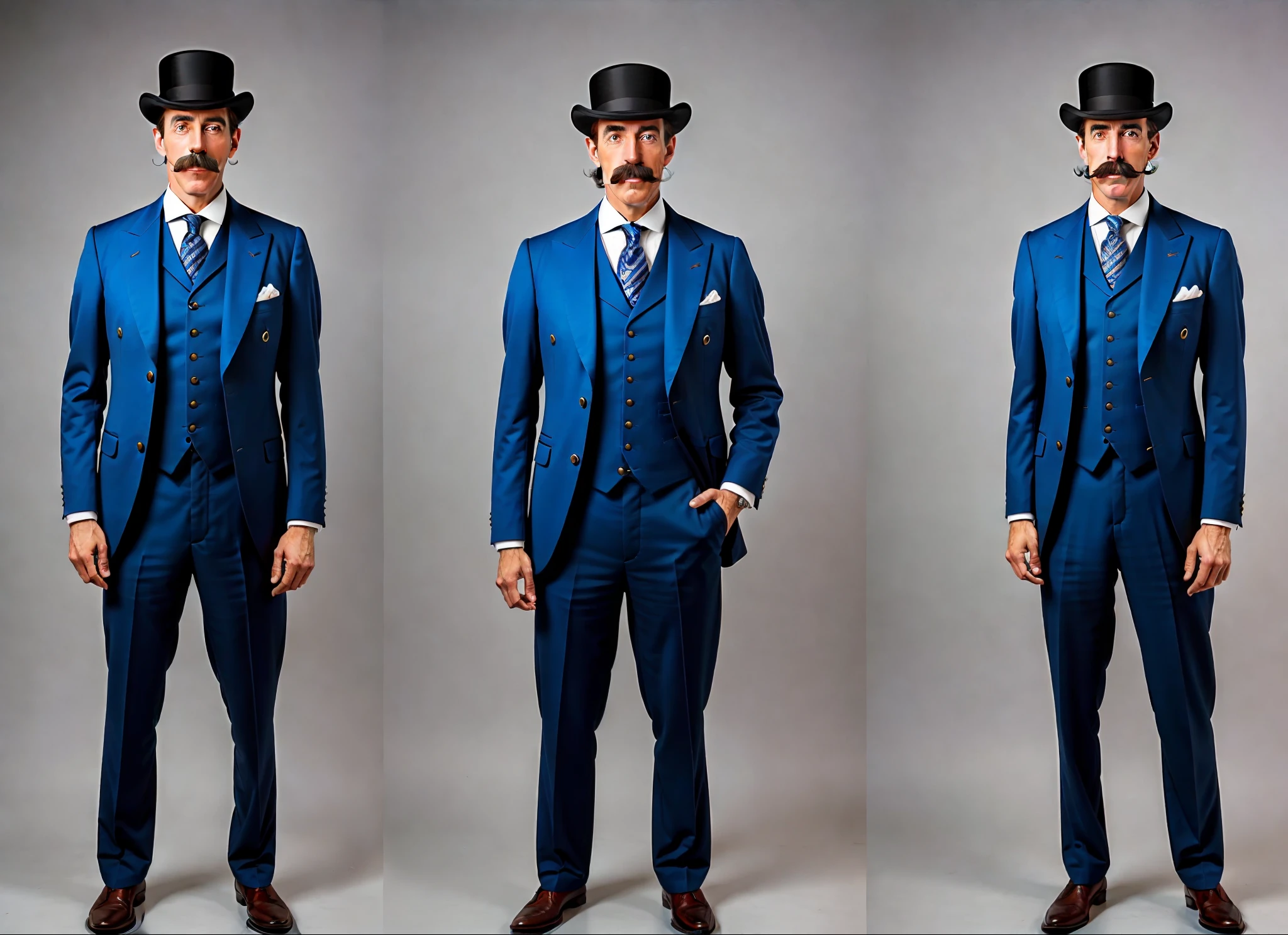 A character twist of photographic style of Santos Dumont Brazilian inventor of the with his hat and high collar suit style 1800.  Mustache, smile, highly detailed face. Multiple views of the same character in the same outfit, (15Charturn_longCap_D: .5), smoose2 art, ANALOG STYLE, MODELSHOOT STYLE, NSFW, NUDITY