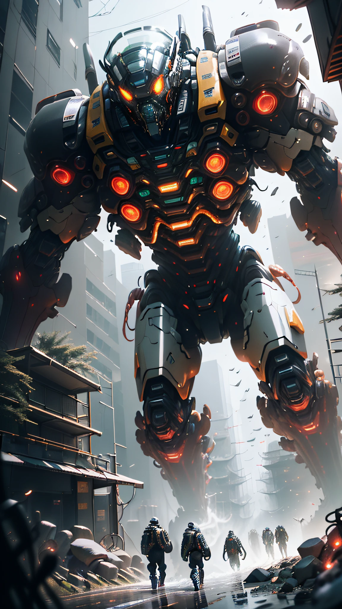 ((Best quality)), ((masterpiece)), (highly detailed:1.3),In a sprawling cyberpunk metropolis, dominated by towering skyscrapers and neon-lit alleys, a dystopian mega corporation known as OmniCorp reigns supreme. OmniCorp, driven by insatiable greed and power, has ventured beyond Earth's boundaries to exploit the vast resources of near-earth objects (NEOs) in a relentless pursuit of profit.Set in a gritty future, where the line between humanity and technology blurs, your images will depict the dark and ruthless world of NEO asteroid mining. Explore the juxtaposition of high-tech machinery, advanced robotics, and human labor as they collaborate to extract precious minerals and resources from the cold depths of space.Capture the scenes of colossal mining rigs, suspended in zero-gravity, relentlessly drilling into massive NEOs, their mechanical arms piercing through the rocky exterior. Show the workers, adorned in cybernetic suits, braving the harsh conditions of space to harvest the valuable ores, their faces obscured by gas masks and reflective visors.Amidst the cold and desolate asteroids, reveal the towering presence of the OmniCorp headquarters—a monolithic structure that casts a shadow over the workers below. Showcase the opulent offices and boardrooms, where executives make decisions that shape the destiny of both the company and the exploited masses.But beneath the shiny veneer of corporate power, unveil the simmering rebellion of the oppressed. Depict the clandestine activities of underground resistance movements, fighting against OmniCorp's iron grip on society. Show their covert operations, hacking into the corporation's networks, and plotting to expose its dark secrets.Incorporate elements of advanced technology, cybernetic enhancements, holographic displays, and augmented reality overlays to accentuate the cyberpunk atmosphere. Explore the contrast between the bleak and polluted cityscape and the infinite expanse of space, emphasizing the impact of humanity's insatiable appetite for resources.Ultimately, your series of images should evoke a sense of dystopian grandeur, showcasing the clash between corporate dominance, human resilience, and the fragile balance between man and machine in a world teetering on the edge of chaos.Let the cyberpunk aesthetics blend with the high-stakes world of asteroid mining, allowing your imagination to transport viewers to a future where the line between dreams and nightmares is blurred,HDR (High Dynamic Range),Ray Tracing,NVIDIA RTX,Super-Resolution,Unreal 5,Subsurface scattering,PBR Texturing,Post-processing,Anisotropic Filtering,Depth-of-field,Maximum clarity and sharpness,Multi-layered textures,Albedo and Specular maps,Surface shading,Accurate simulation of light-material interaction,Perfect proportions,Octane Render,Two-tone lighting,Low ISO,White balance,Rule of thirds,Wide aperature,8K RAW,Efficient Sub-Pixel,sub-pixel convolution,luminescent particles