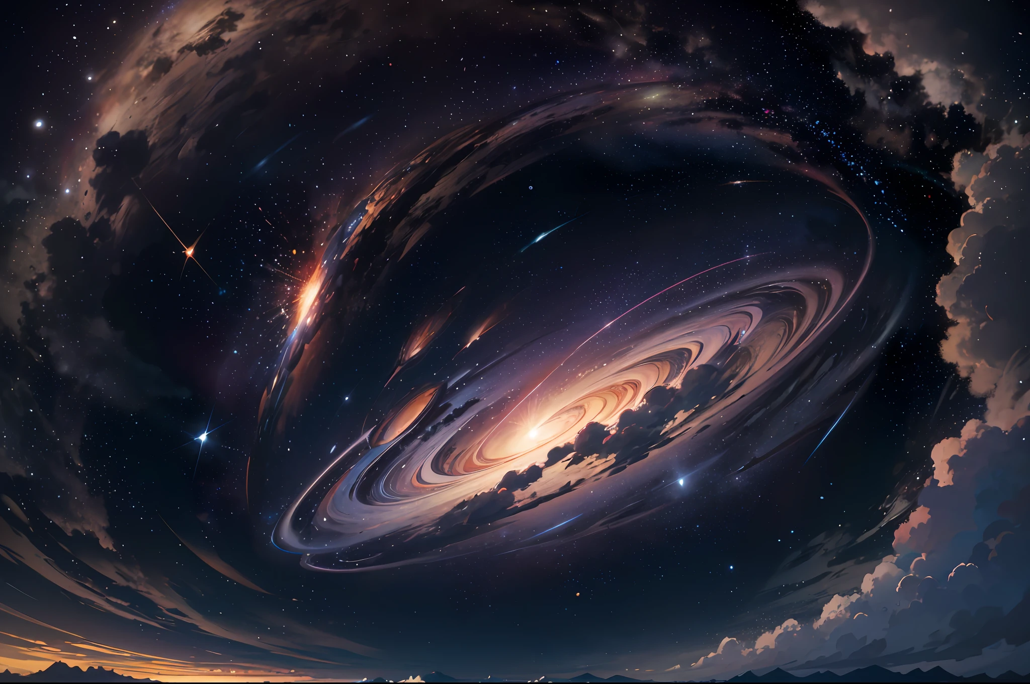 God creating the universe and seeing the Big Bang, ultra realistic, ultra detailed, 8k --auto --s2