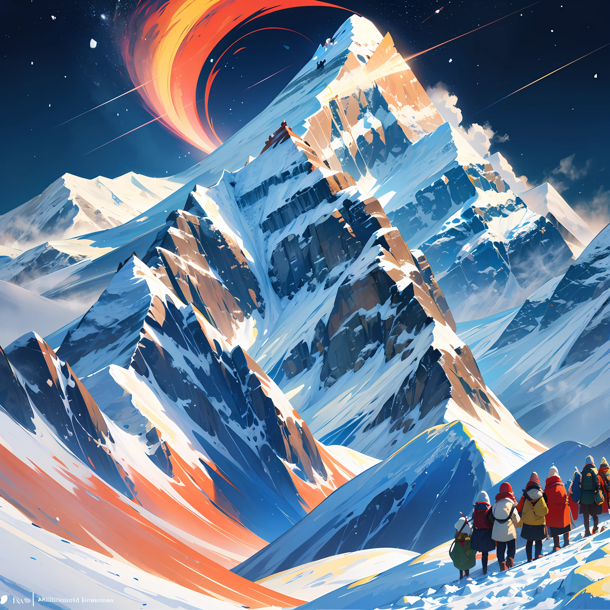 Mount Everest is the highest mountain in the world, with 8,848 meters of altitude
1
2
. It is located in the Himalayan Range on the Asian continent and is part of five countries: Nepal, China, India, Bhutan and Pakistan
1
. The mountain is important for the local culture and economy, but it also faces environmental problems due to the intensification of tourist activity and climate change
1
. Everest is a pyramidal-shaped, snow-capped mountain --auto --s2