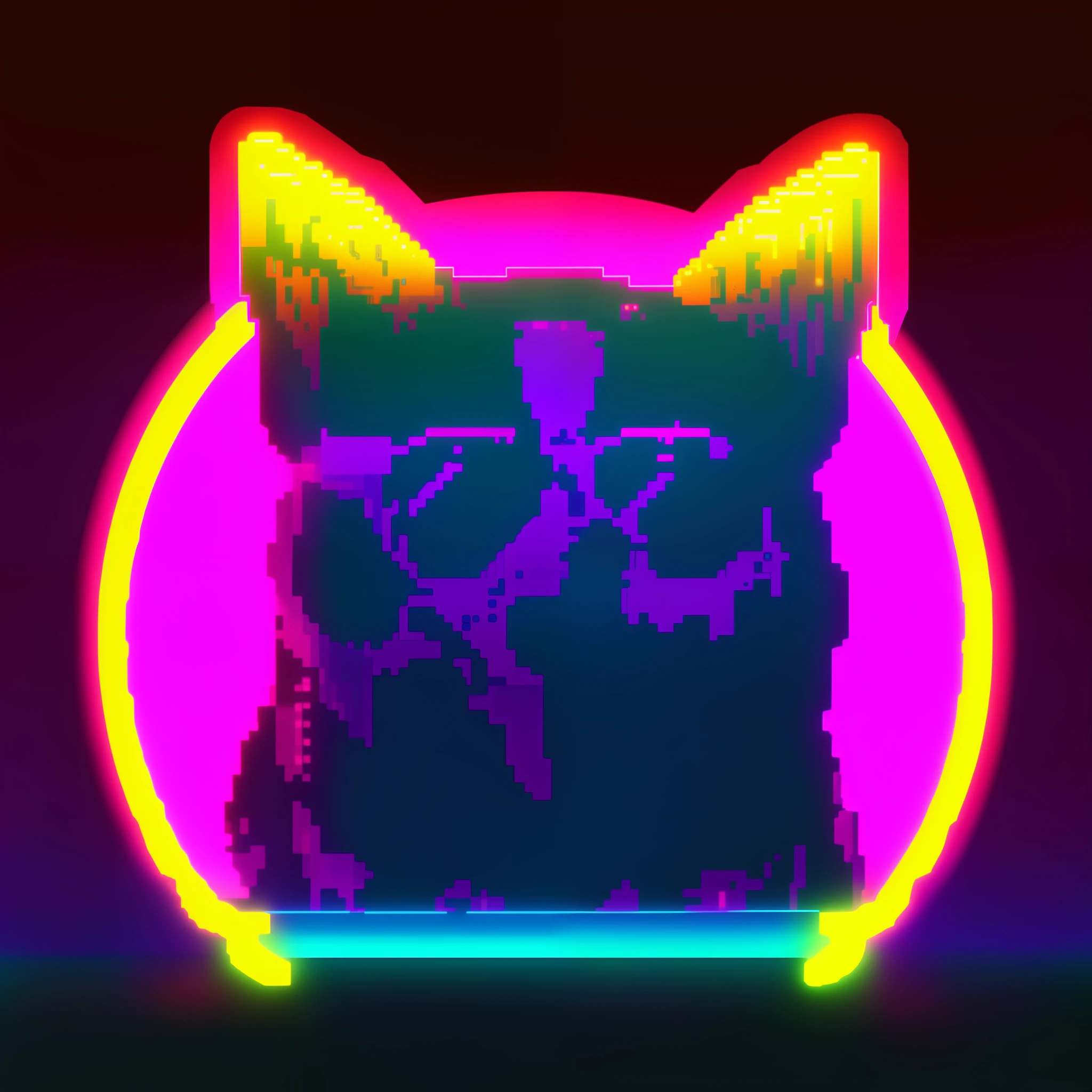 a pixel dog with sunglasses sticker, from hotline miami, 1 0 0 0 x 1 0 0 0 pixel art, ( ( ( synthwave ) ) ), vaporwave cartoon, hotline miami, vaporwave style, high quality pixel art, outrun art style, retro pink synthwave style, telegram sticker, vaporwave art, synthwave art