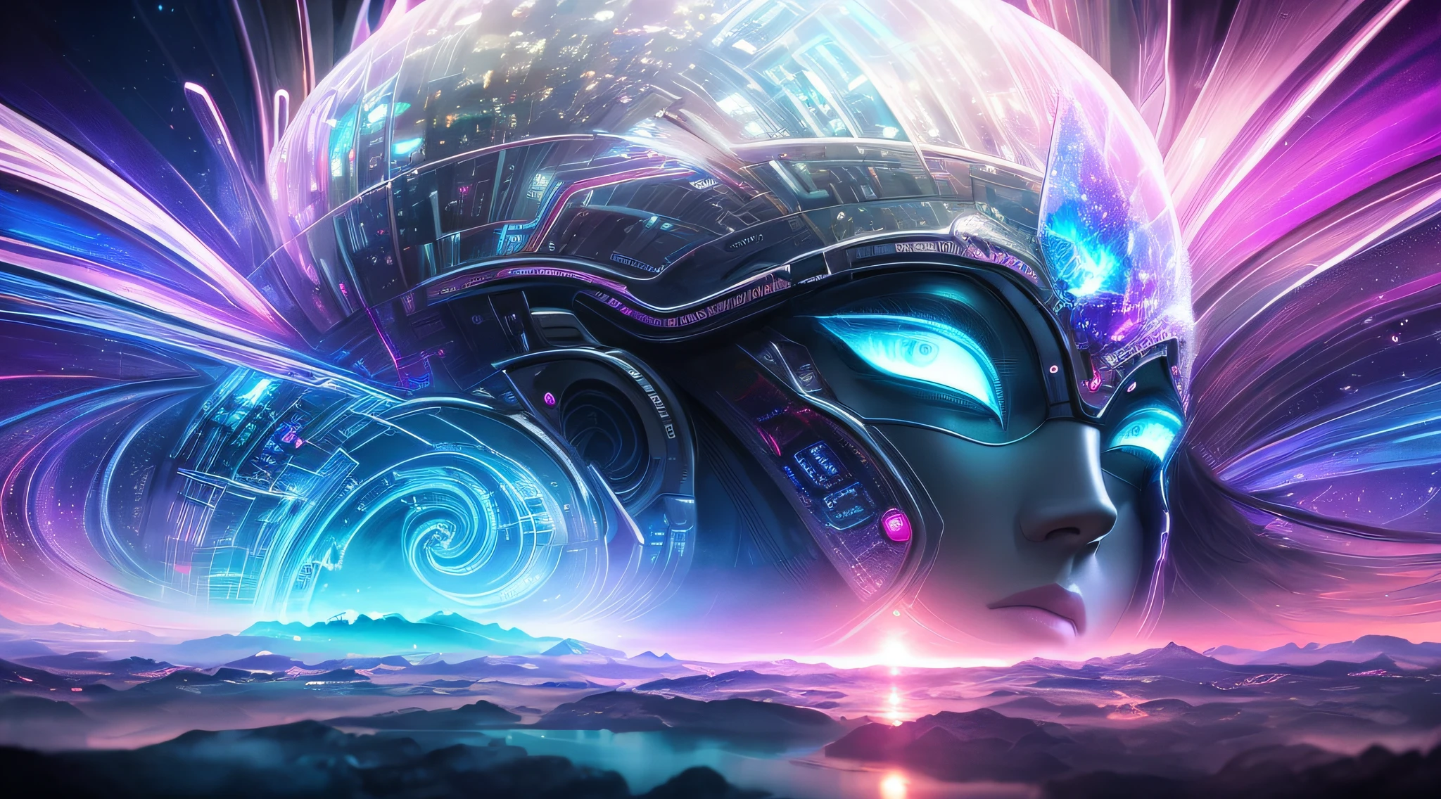 The rap album cover is a true masterpiece, meticulously crafted to showcase the best quality and realism. It transports you to a breathtaking 3D world, where twirling silver landscapes stretch as far as the eye can see. The level of detail is astonishing, capturing every intricate feature with superlative precision.
Above, an enchanting neon cyber sky bathes the scene in a mesmerizing glow, adding an otherworldly ambiance. The sky pulsates with vibrant hues, blending together to create an ethereal atmosphere. It's a visual spectacle that demands attention.
In this fantastical world, cartoon women take center stage, portrayed with an irresistible charm and an expression of deep love. Their exaggerated features and dynamic poses evoke a sense of passion and emotion, perfectly capturing the essence of the album's themes.
The cover design is rendered in stunning 4K or 8K resolution, ensuring every minute detail is brought to life with crystal clarity. The attention to detail extends to every aspect, from the shimmering metallic textures of the silver landscapes to the subtle reflections dancing across the neon sky.
Overall, this rap album cover combines the mastery of 3D artistry with high-quality production to create a visually striking and captivating representation of the music it accompanies. It's a piece that transcends boundaries and immerses the viewer in a world of beauty, love, and creativity.
