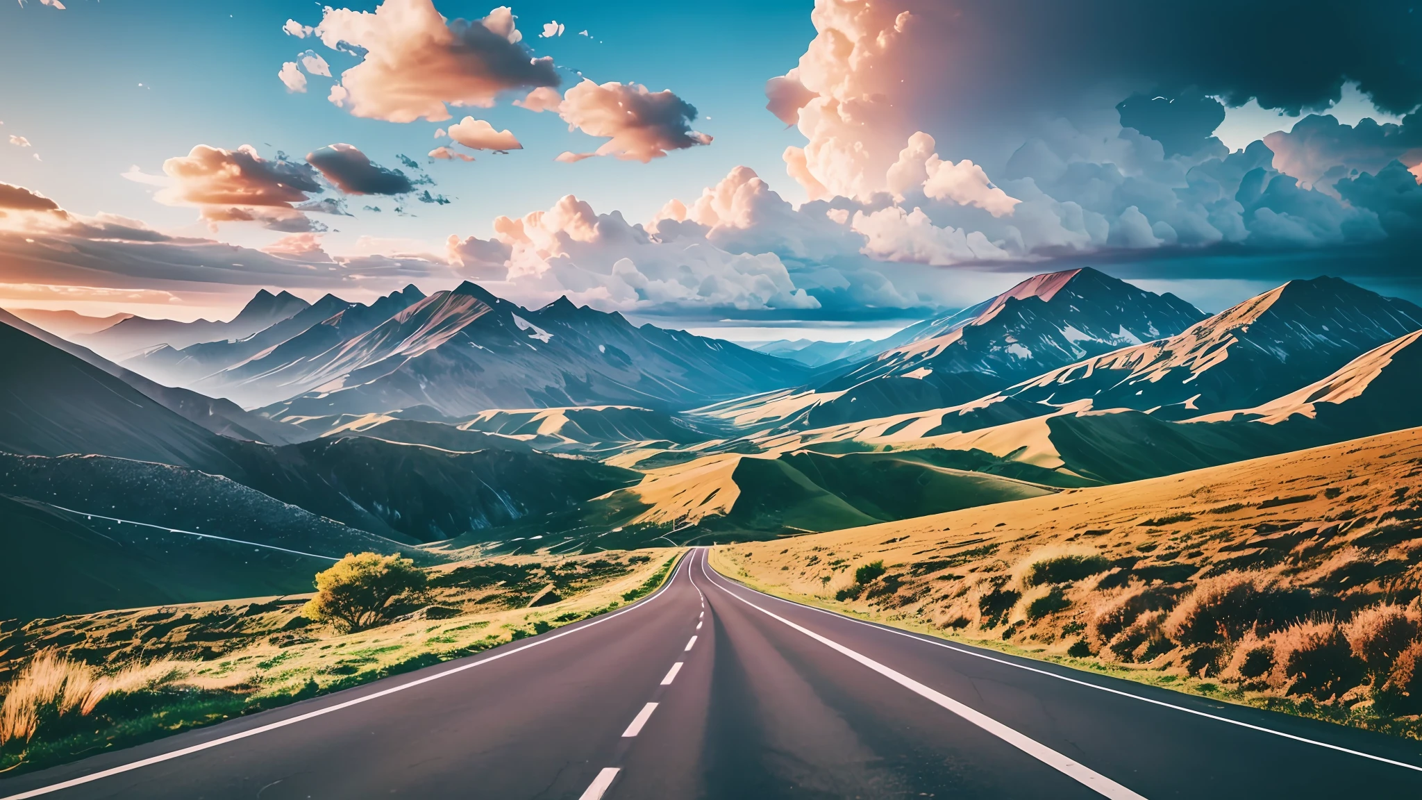 Life often takes us on unexpected journeys, steering us down roads we never even knew existed, photorealistic, dramatic scenery, UHD, Cinematic color grading, deep depth of field --auto --s2