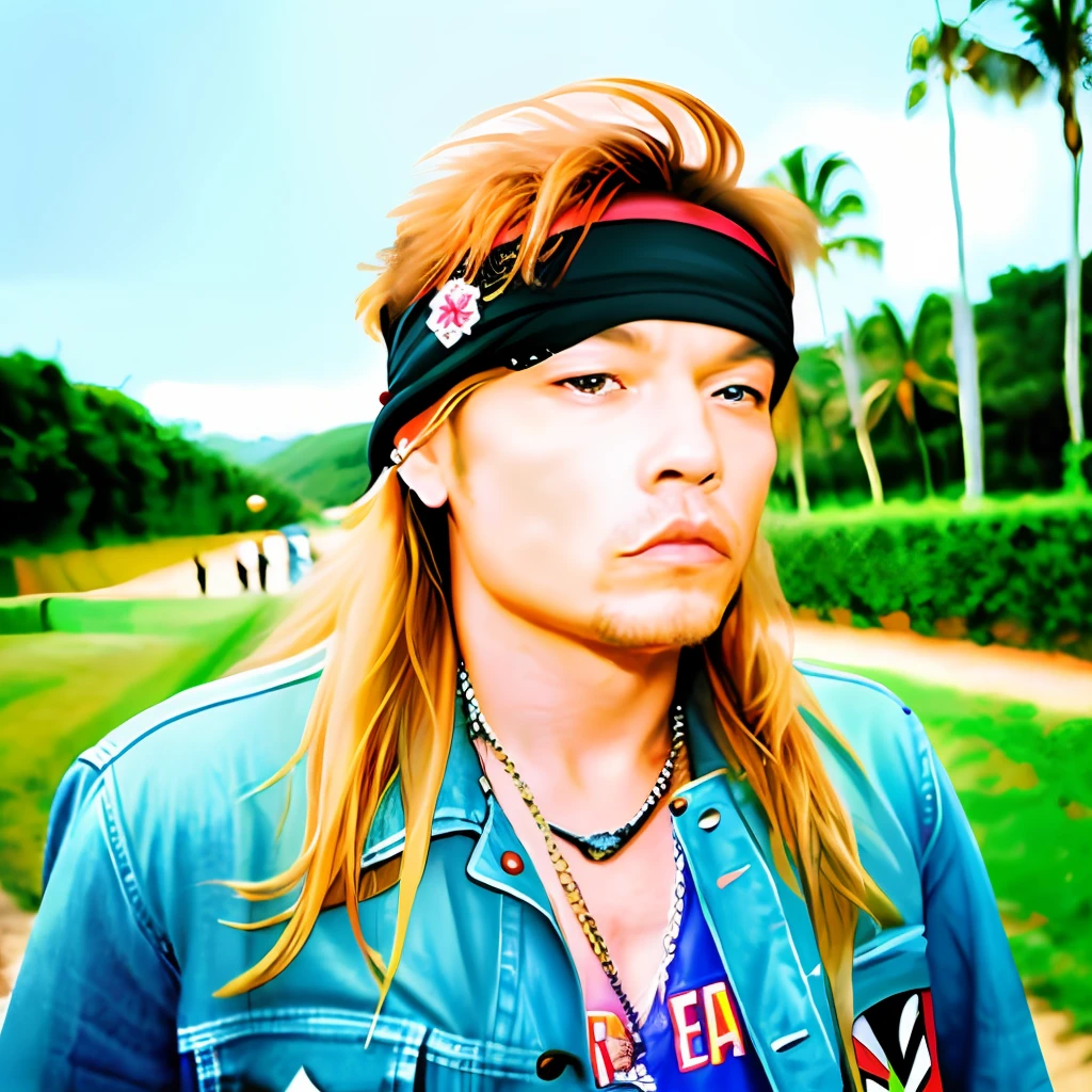 Axl Rose mergulhando