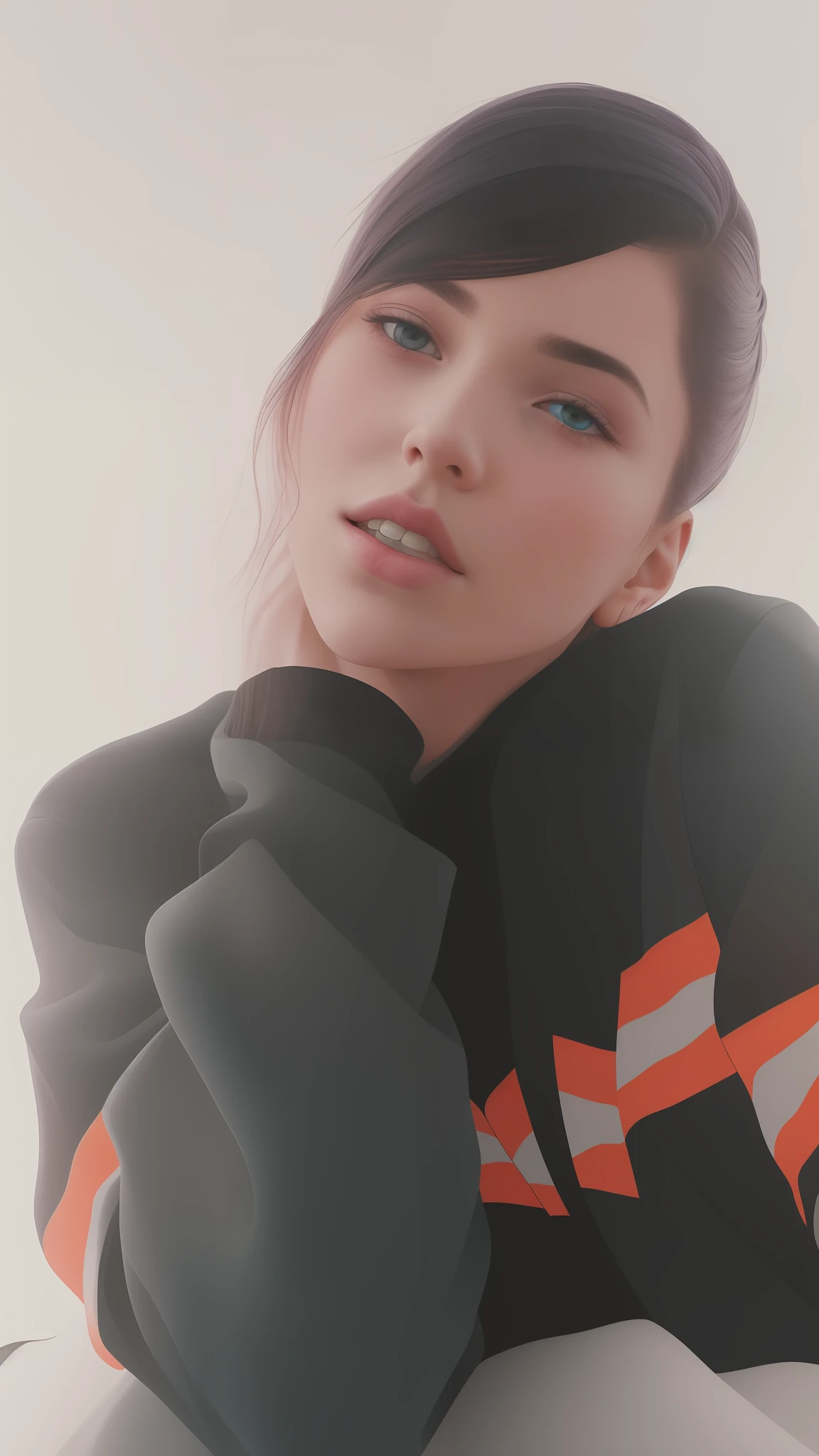 Beautiful colorful girl: an 18-year-old giru, messy hair, oil painting, perfect face with soft skin and perfect face, blue yellow colors, light purple and violet additions, light red additions, intricate details, home screen, 8k resolution, masterpiece, beautiful face, artstation soft digital painting black ink flow: 8k resolution Photorealistic masterpiece: Intricately detailed fluid gouache painting: by Jean Baptiste Mongue: calligraphy: acrylic: watercolor art, professional photography, natural lighting, volumetric lighting Maximalist photoillustration: by Marton Bobzert: , complex, elegant, expansive, fantastic, wavy hair, vibrant