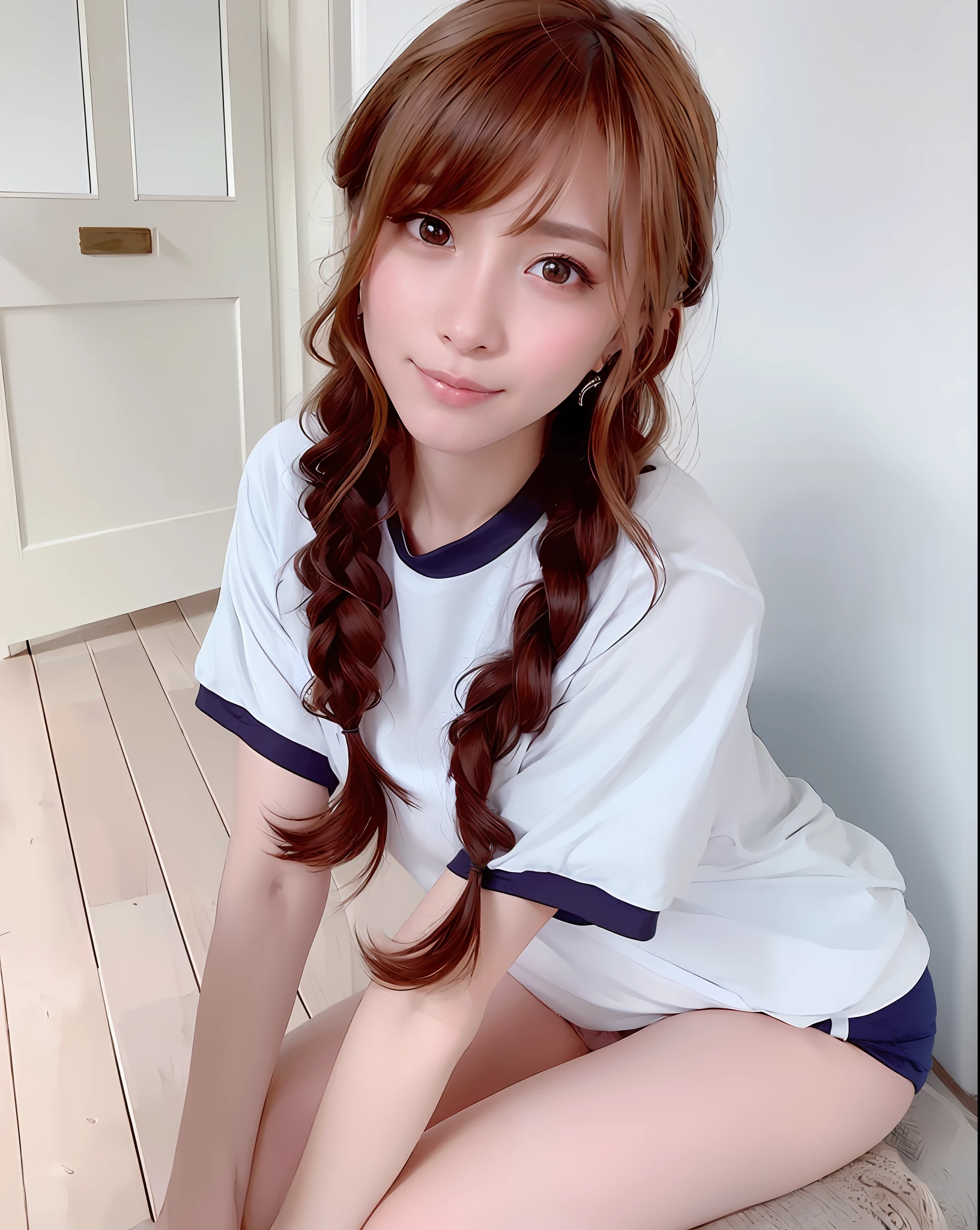 masterpiece,masterpiece, top quality, best quality, realistic, unity, 8k wallpaper, official art, extremely detailed CG unity 8k wallpaper, ulzzang-6500, (original: 1.2), (realistic: 1.4), ultra detail, high resolution, ultra detailed,amazing, fine detail, cinematic lighting,
(1girl:1.4 ), (brown|black hair:1.4), medium hair, (realistic skin:1.2), (light brown skin:1.2),(small breasts), beautiful girl with beautiful details, extremely detailed eyes and face, eyes with beautiful details, huge file size, ultra detailed and beautiful, blushing, ashamed,(smile:1.2), black eyes, model shoot tyle, full body shoot, (random color lace underwear), earings, chain necklace, loft apartment, living room, (almost empty room),