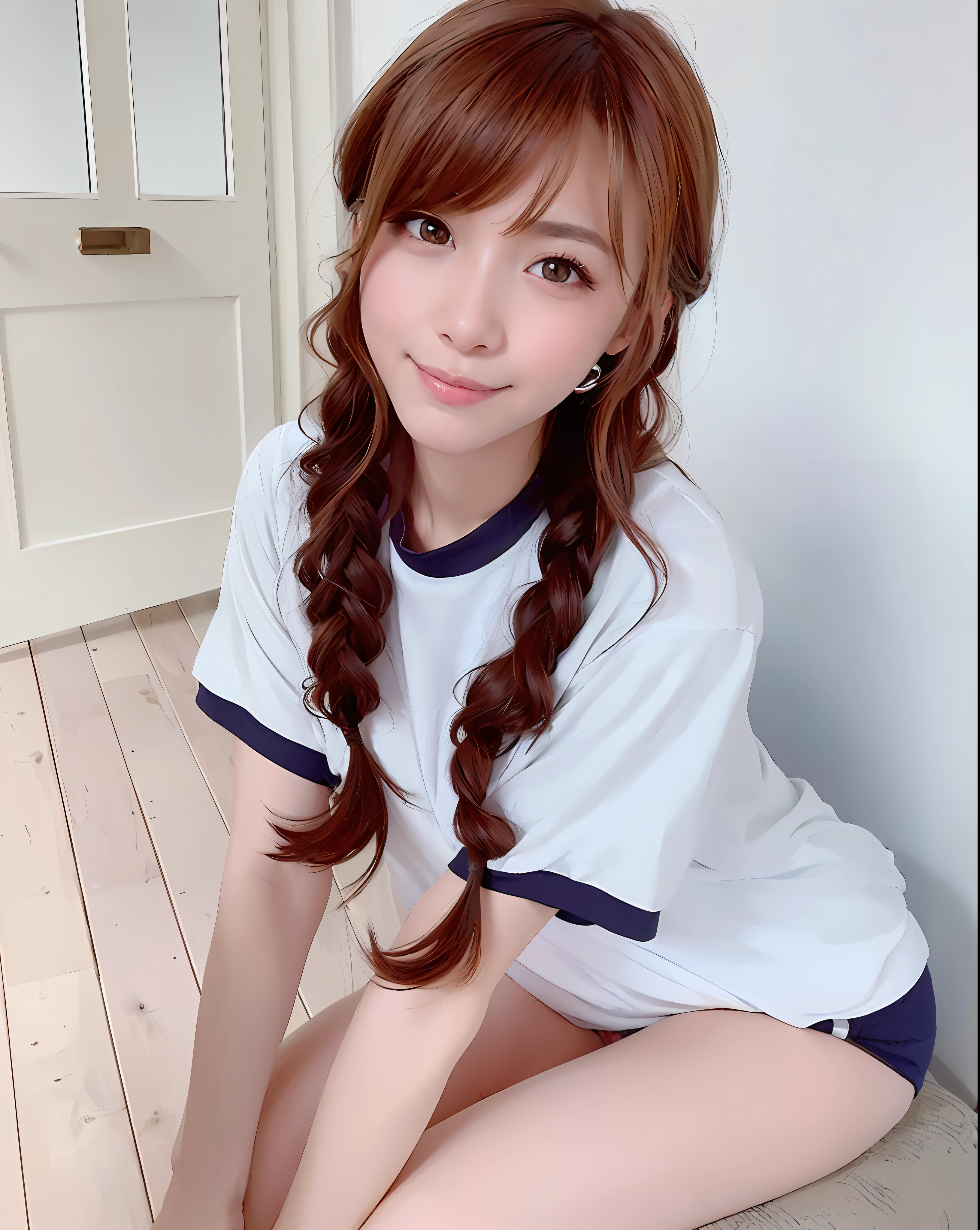 masterpiece,masterpiece, top quality, best quality, realistic, unity, 8k wallpaper, official art, extremely detailed CG unity 8k wallpaper, ulzzang-6500, (original: 1.2), (realistic: 1.4), ultra detail, high resolution, ultra detailed,amazing, fine detail, cinematic lighting,
(1girl:1.4 ), (brown|black hair:1.4), medium hair, (realistic skin:1.2), (light brown skin:1.2),(small breasts), beautiful girl with beautiful details, extremely detailed eyes and face, eyes with beautiful details, huge file size, ultra detailed and beautiful, blushing, ashamed,(smile:1.2), black eyes, model shoot tyle, full body shoot, (random color lace underwear), earings, chain necklace, loft apartment, living room, (almost empty room),