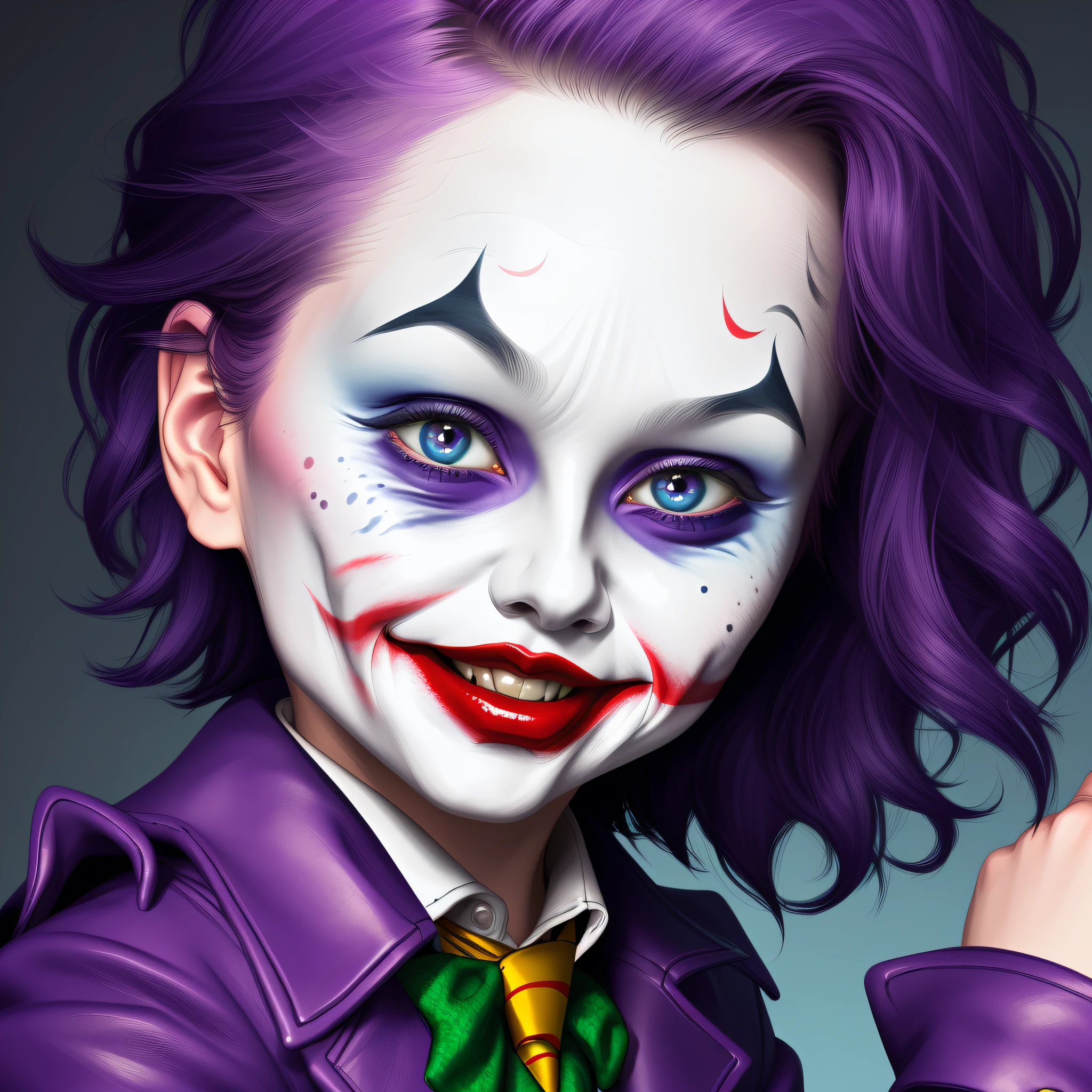 DreamlikeArt, Cute Baby Joker, Detailed, Trending at Arstation, Digital Art