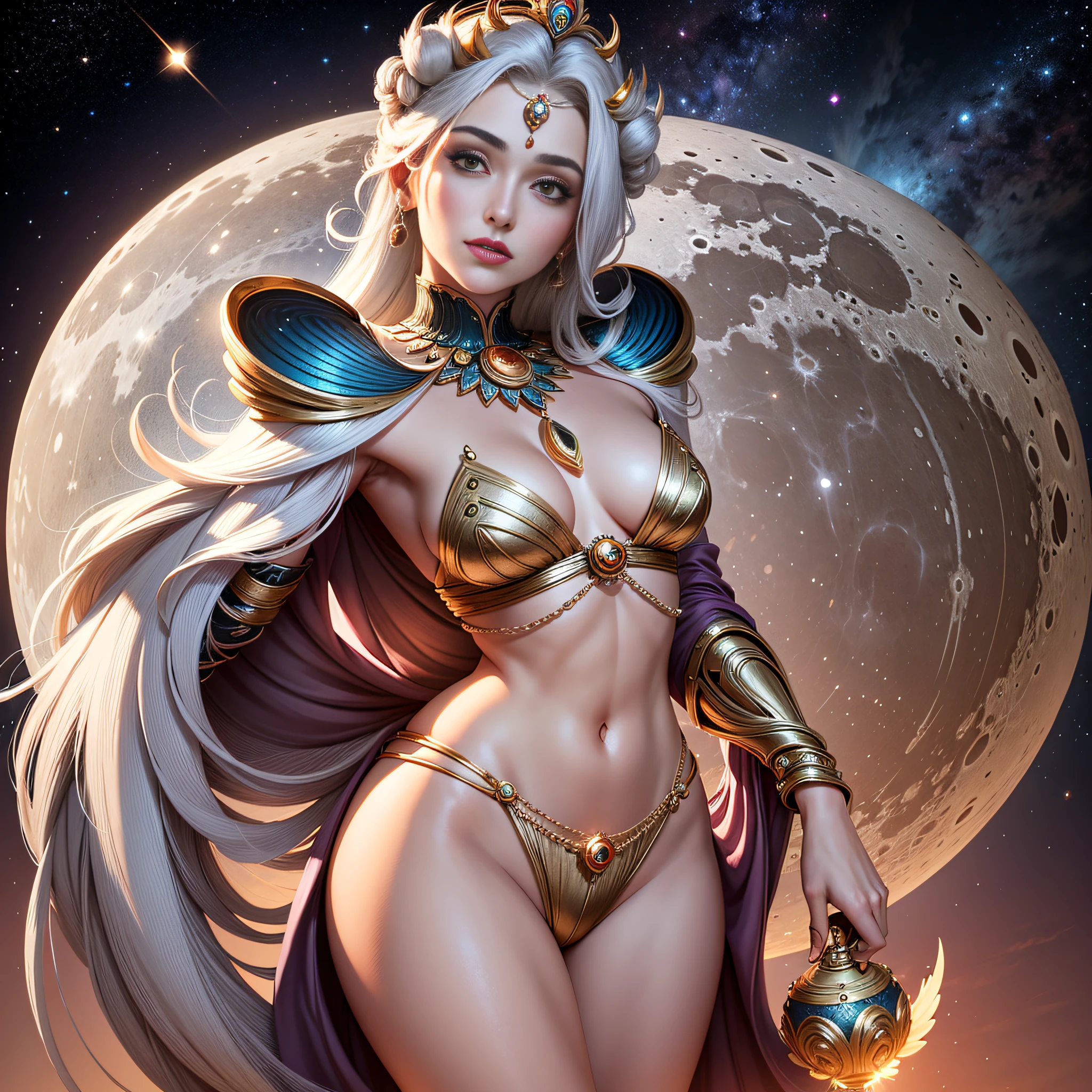 Queen of Jupiter's moon Ganymede, unparalleled beauty, sexy limbs