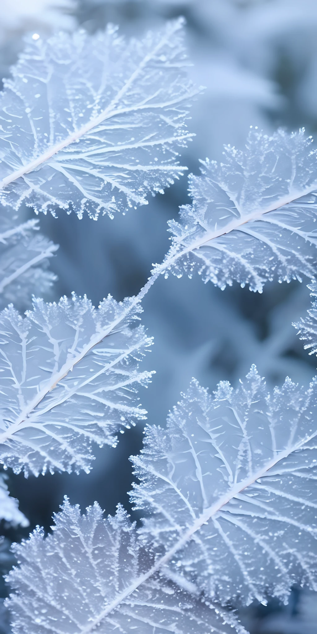 morning, find a surface covered with delicate frost crystals, macro, frost, intricate patterns, morning, viewer, ultra realistic