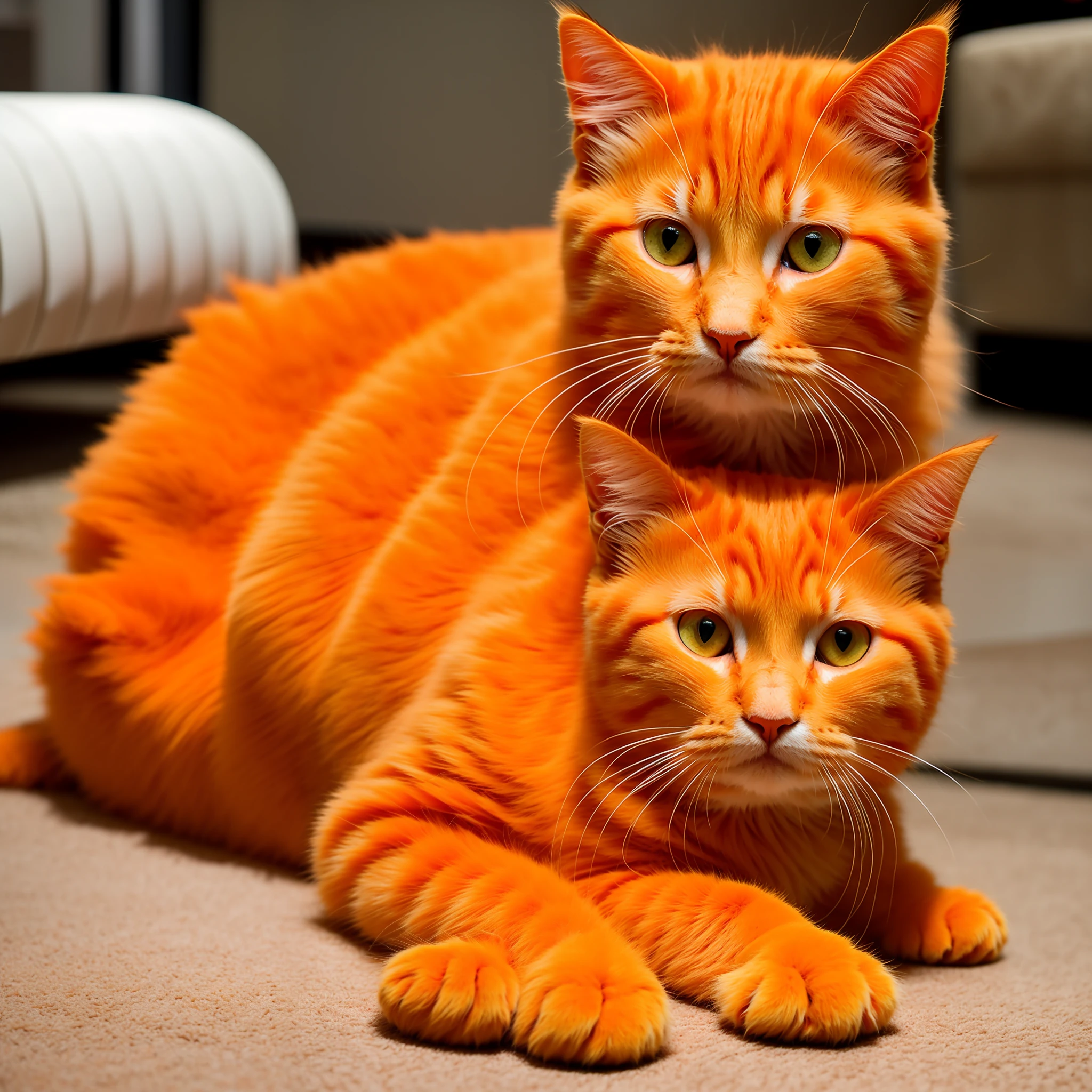 Orange belly cat