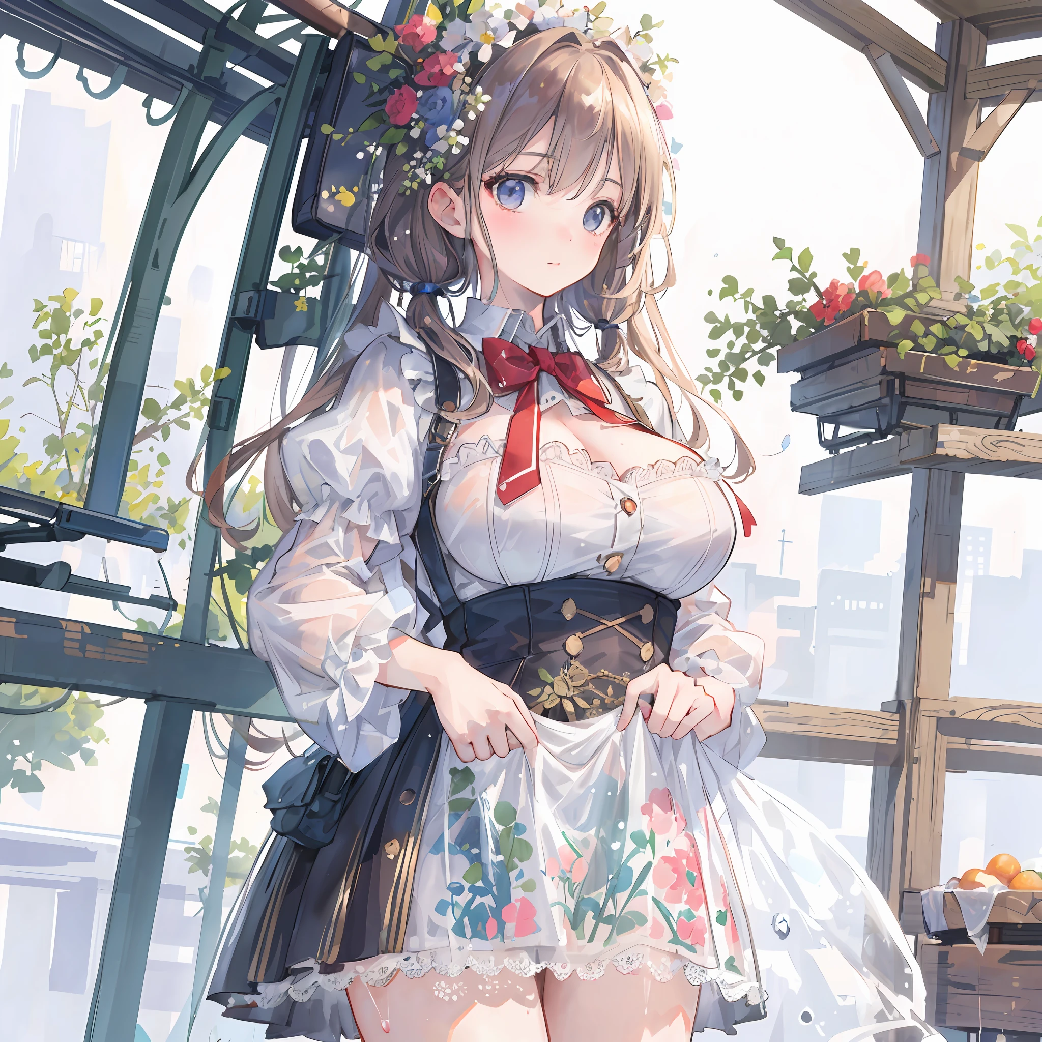 ((Best Price Quality, Realistic, Masterpiece: 1.3)) Girly, childlike big breasts, big breasts, transparent clothes, wet, shy, NSFW