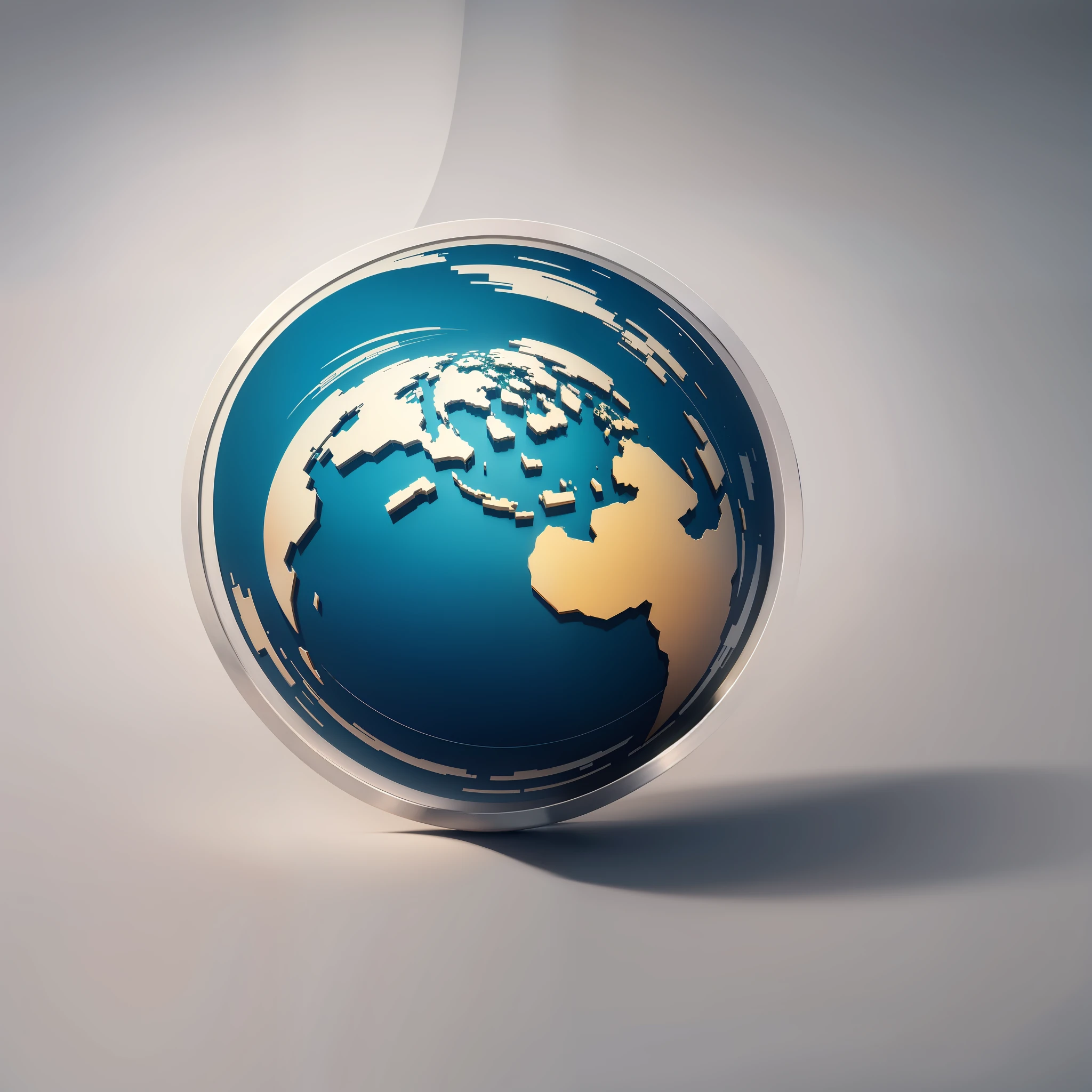 very minimalistic unique modern logo online school with the style of Paul Rand, Geography, earth, study