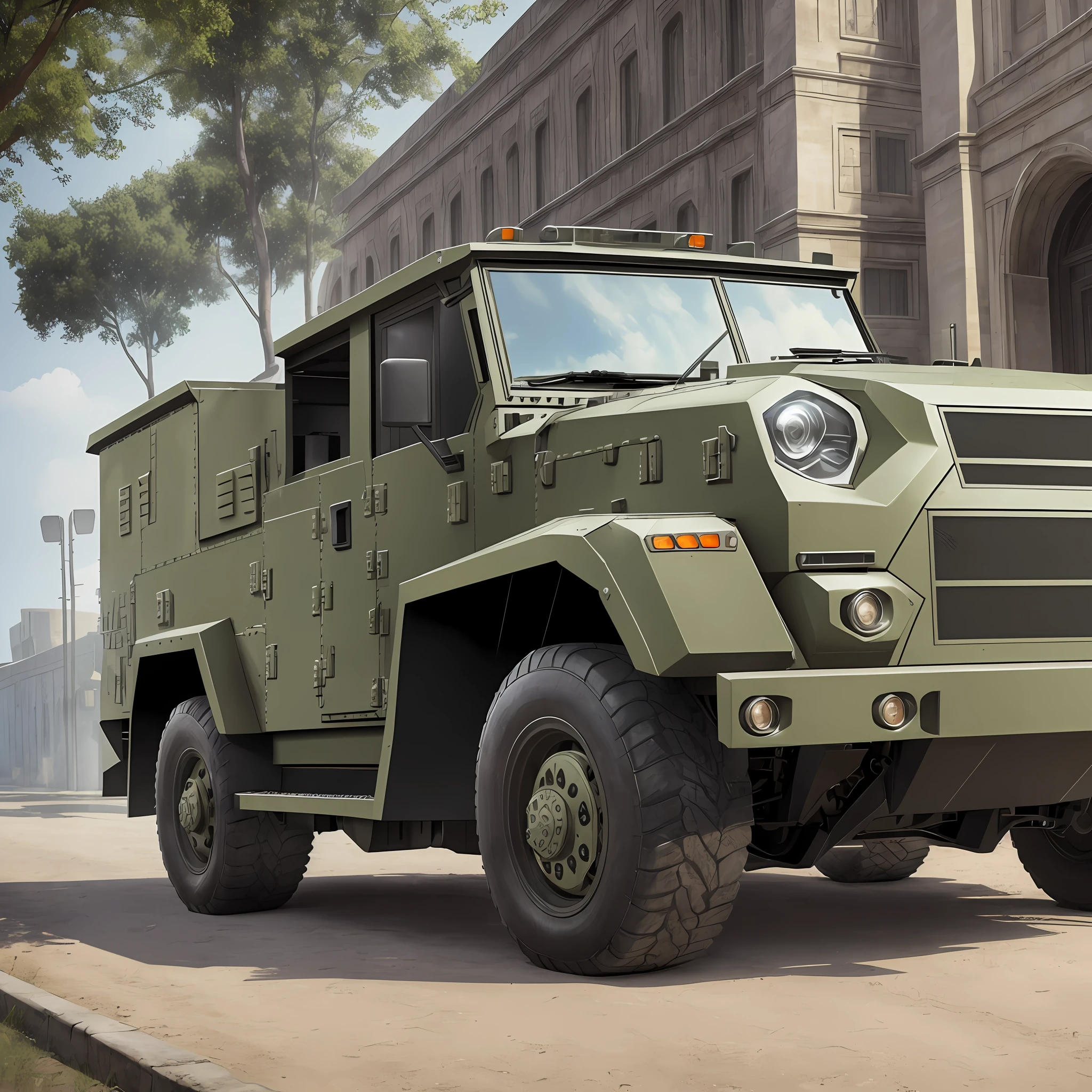 ARMORED STRONG CAR OPEN FALLING MONEY, Hyperrealism, UHD, textured skin, high quality, high details --auto --s2