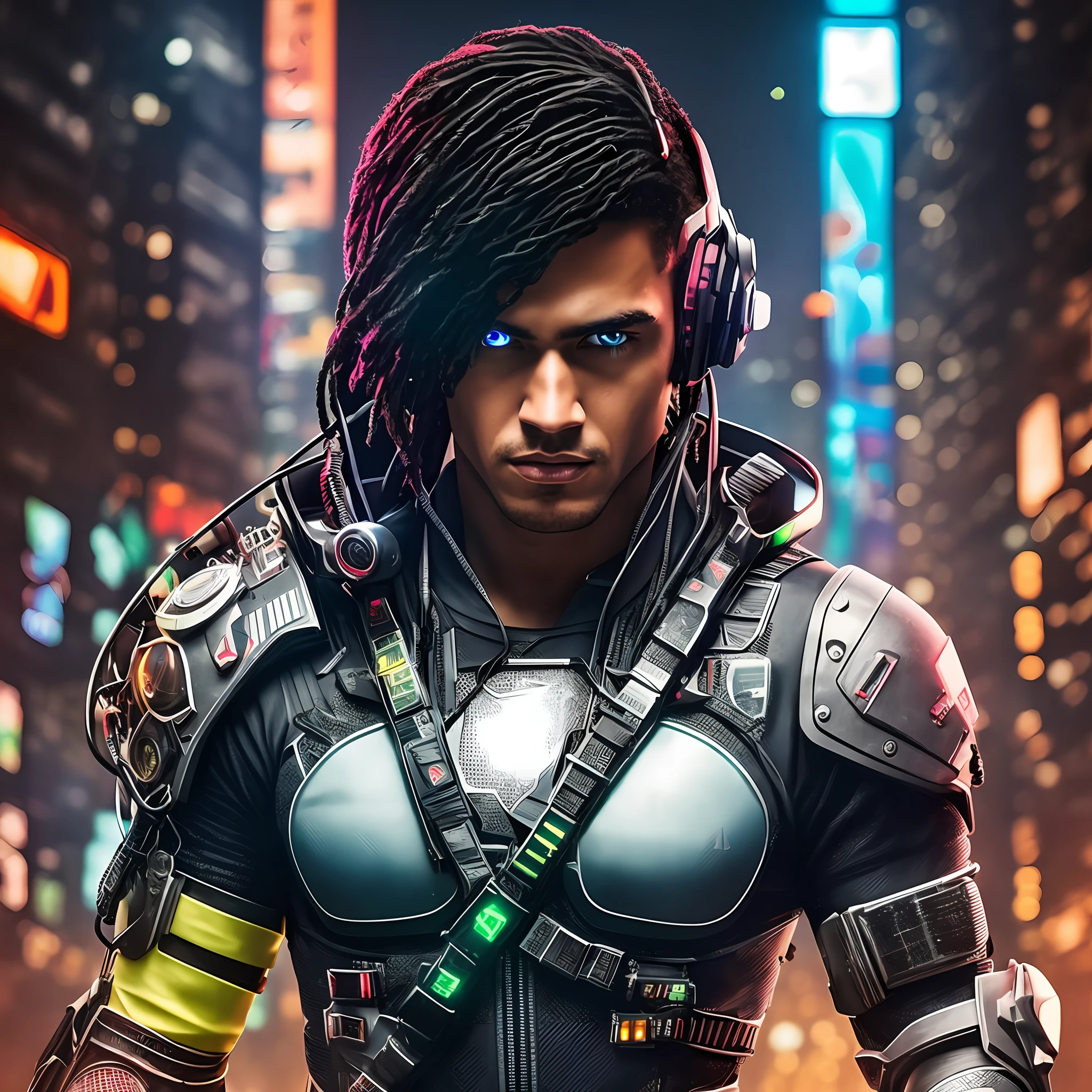 Brazilian Hero, CyberPunk version, 8k, best quality --auto --s2