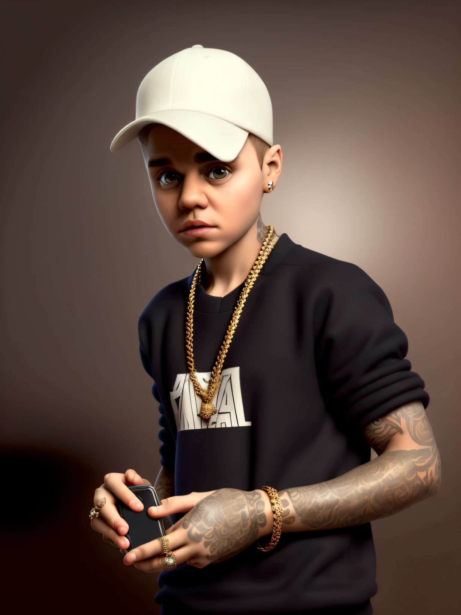 cbzbb, ((Justin Bieber)), character, cute, small, beautiful, deviant art, trending artstation, digital art, detailed, cute, realistic, humanoid, character, tiny, sho cinematic, cinematic lights, ((Justin Bieber)) ,soccer ball, ((Justin Bieber)), cell phone in hand, both hands holding a cell phone