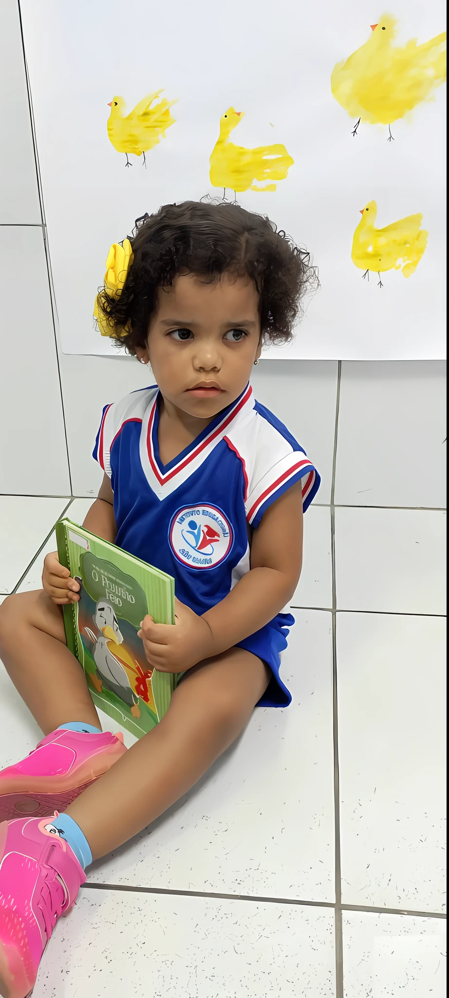 there is a girl sitting on the floor reading a book, reading a new book, from reading to games, by Fernando Gerassi, reading a book, edu souza, trying to read, by Nándor Katona, by Amelia Peláez, by Emerson Silva, 3, watercolor, holding a book