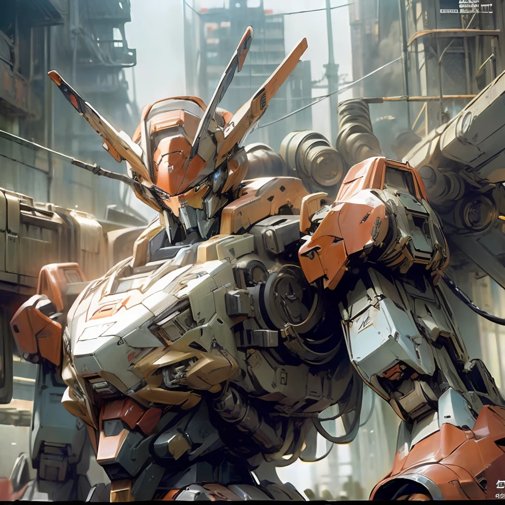(mecha:1.5), 90's anime aesthetics, intense action-packed fight scenes, heavy machinery, futuristic cityscape, high tech gadgets, intricate details, epic explosions, cybernetic enhancements, stylized character designs, intense mood, dramatic lighting. --auto --s2