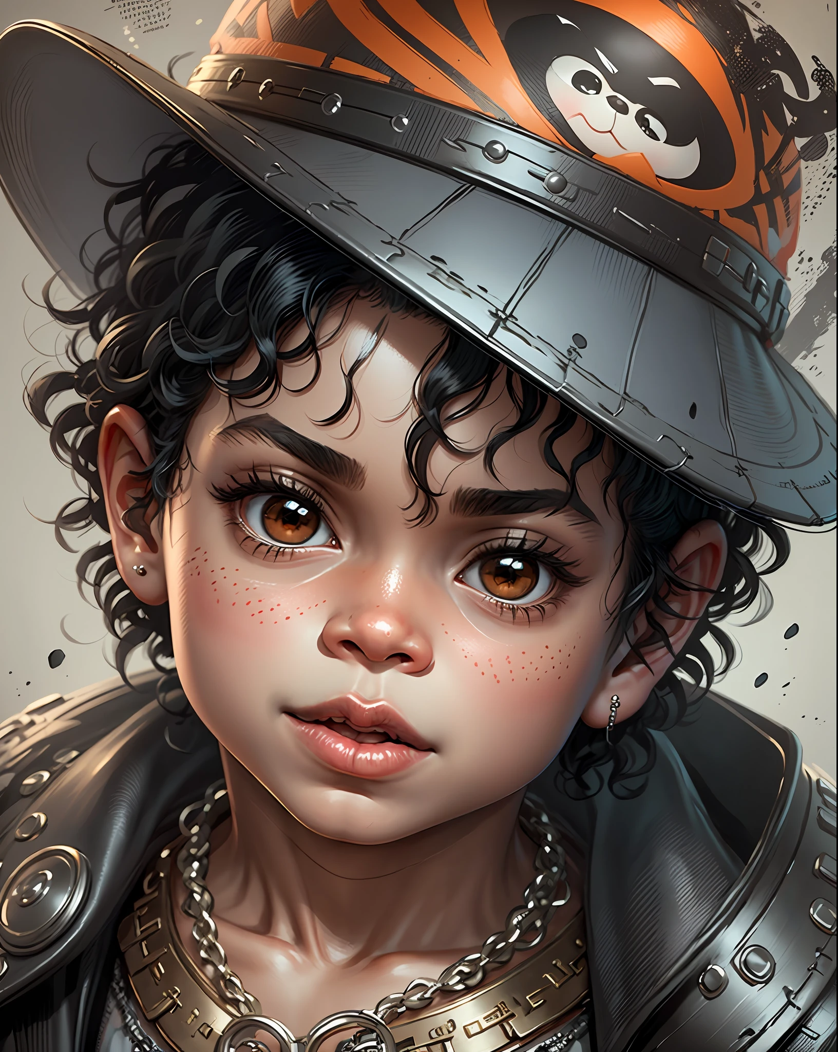 portrait of cutest black Michael Jackson baby illustration, artstation, CGI_Animation --auto --s2