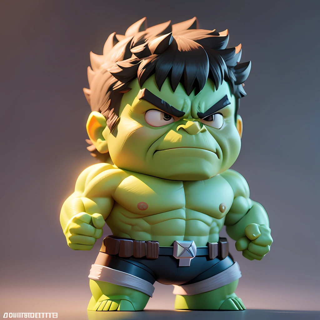 iny cute Hulk toy avengers, standing character, soft smooth lighting, soft pastel colors, Avengers universe Marvel, Skottie Young, 3D Blender render, polycount, modular constructivism, pop surrealism, physically based rendering, square image --auto --s2