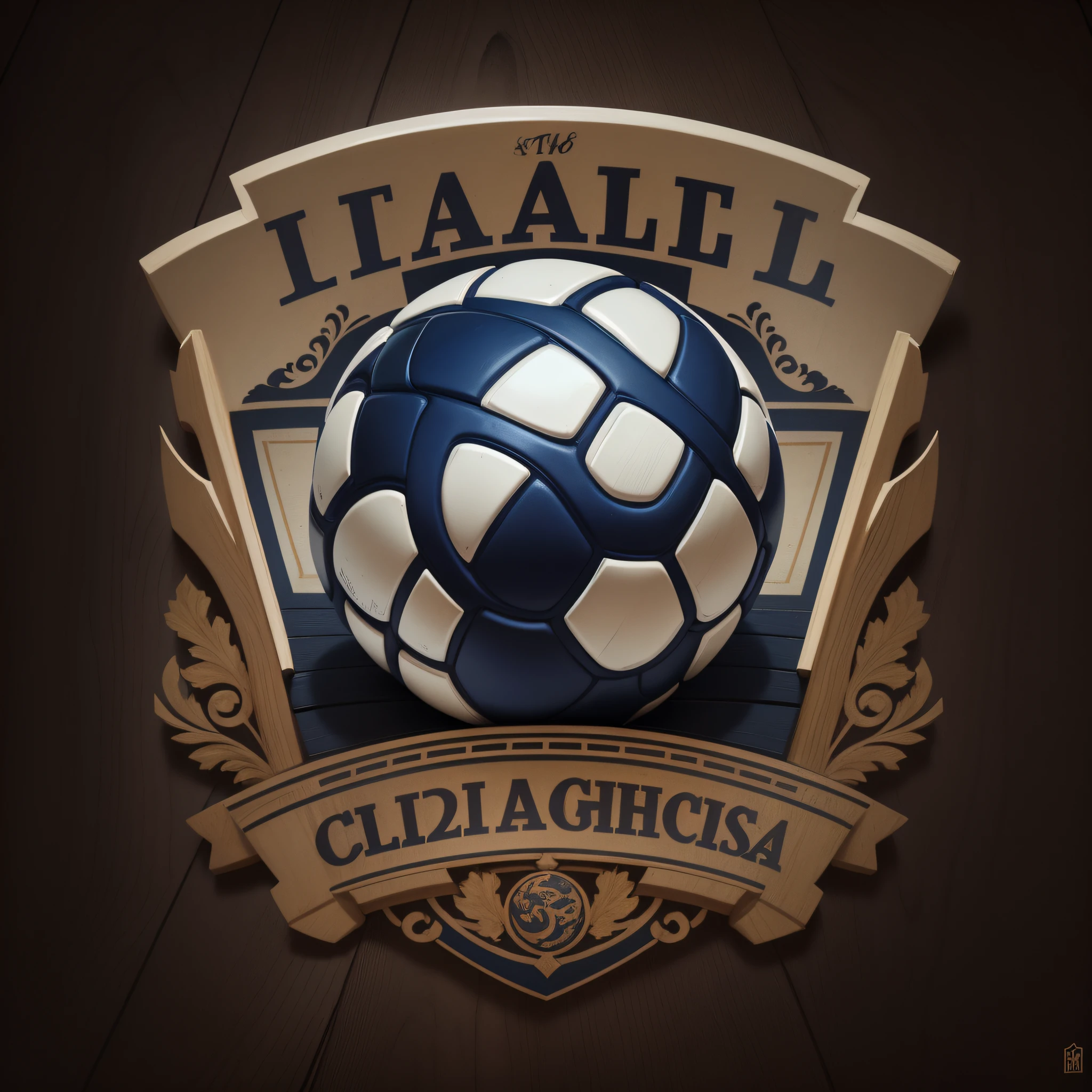 Design a logo that represents the essence of "Tradição Voleibolística" (Volleyball Tradition) team. The logo should embody the rich history and heritage of volleyball, showcasing the team's deep-rooted tradition in the sport. Utilize a color palette that includes classic and timeless colors, such as royal blue, gold, and white, to evoke a sense of elegance and legacy.

In the center of the logo, incorporate a symbol that represents the idea of volleyball tradition. This could be a combination of iconic volleyball elements, such as a volleyball silhouette, a net, and players in action, or a stylized depiction of a historic volleyball scene. Emphasize the gracefulness and authenticity of the symbol to reflect the team's commitment to honoring the sport's traditions.

Surround the central symbol with elements that further emphasize the team's characteristics. This could include decorative accents inspired by vintage volleyball designs, such as intricate borders, filigree details, or patterns that represent the rich history of the sport. Consider incorporating visual cues that evoke a sense of nostalgia and respect for the game's origins.

Integrate the team name, "Tradição Voleibolística," using a classic and sophisticated typography. Choose a font style that conveys elegance and craftsmanship, adding to the overall sense of tradition and heritage. Position the text below or beside the central symbol, ensuring clarity and readability. --auto --s2