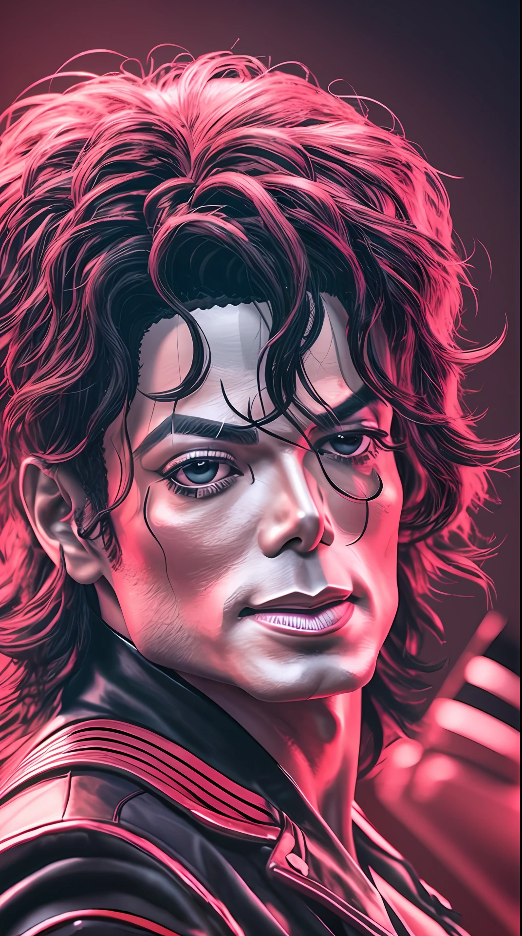 a beautiful masculine American Michael Jackson on stage, professional photography, soft lighting, soft details, octane, artstation trending, ultra high detail, ultra realistic, cinematic,16k --auto --s2