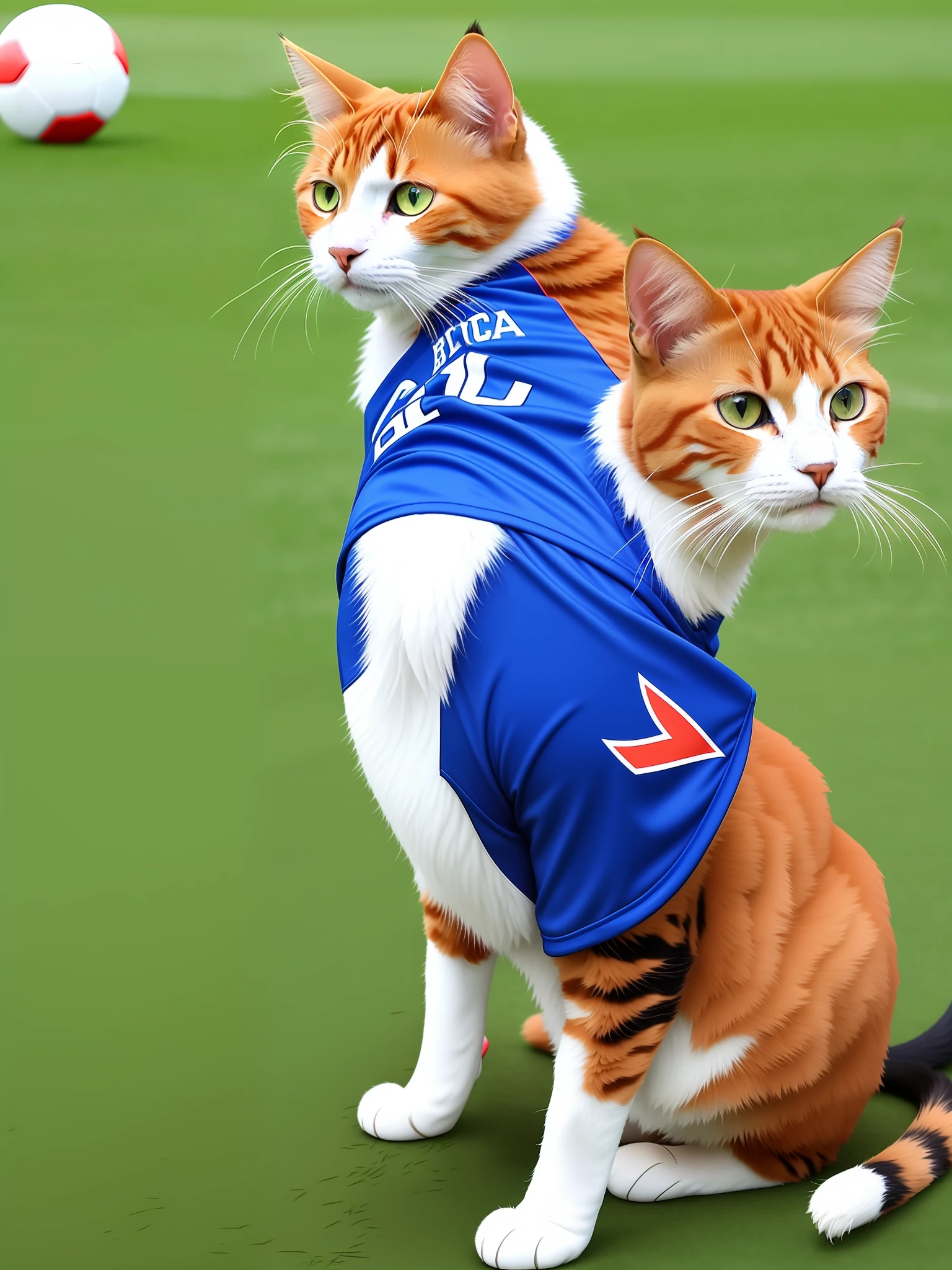 A cat with the uniform of the sport club bahia
