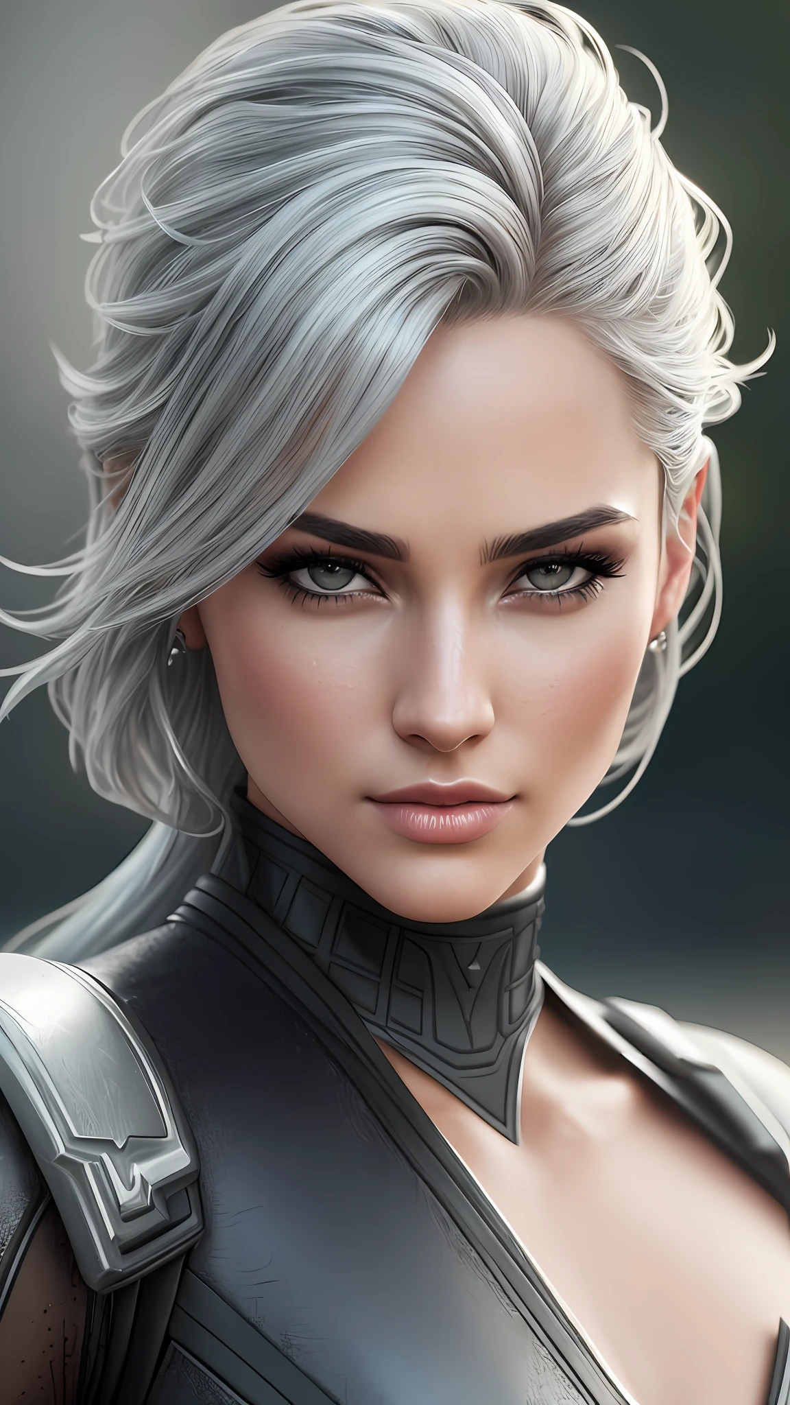 (RAW,, Nikon Z 14mm ultra-wide-angle lens, award-winning glamour photography, ((best quality)), ((masterpiece)), ((realistic)), skin pores, subsurface scattering, radiant light rays, high resolution, detailed facial features, high detail, sharp focus, smooth, aesthetic, extremely detailed, (extremely detailed eyes, extremely detailed iris), extremely detailed hair, extremely detailed skin, extremely detailed clothing, octane rendering, photorealistic, realistic, post-processing, maximum detail, realistic shadows, roughness, natural skin texture, real life, ultrarealistic, photorealism, photography, 8k UHD, photography, hdr, intricate, elegant, highly detailed, sharp focus, stunning, beautiful, beautiful), detailed realistic beautiful woman, 40 years old like Marvel Storm, makeup, layered hair, realistic skin, photorealistic, brown eyes, athletic body, realistic, cinematic shooting, (extremely detailed CG unit 8k wallpaper), trend in ArtStation, trend in CGSociety, high detail, sharp focus, dramatic, beautiful background, full shot, high quality, (beautiful face), (detailed face), detailed hands, beautiful hands, (silver hair: 1.5)