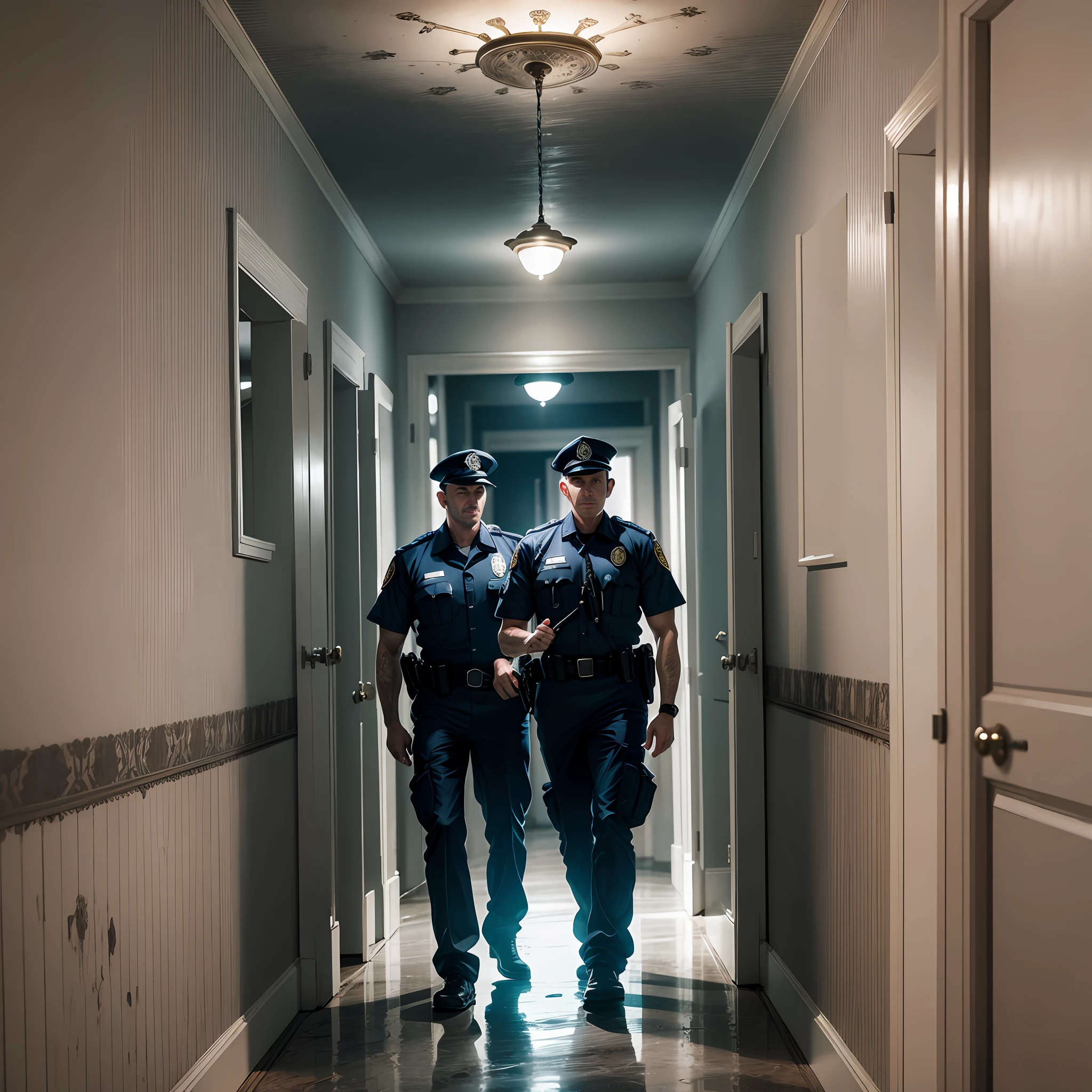 Two cops in a creepy house