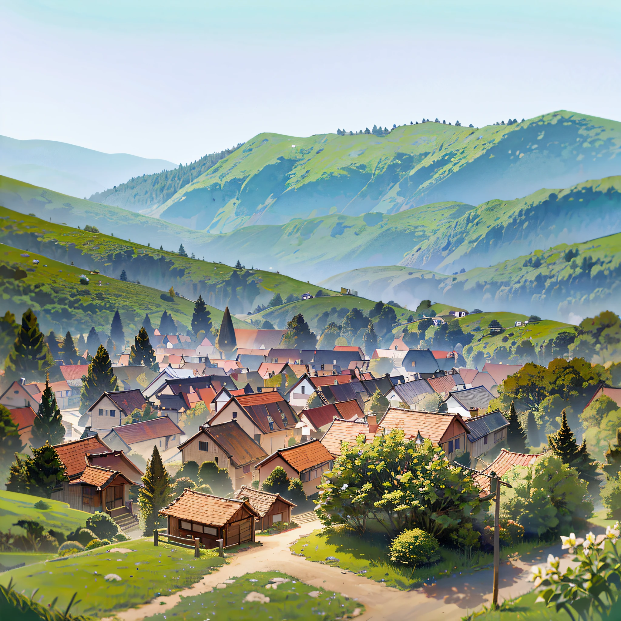 Village in high definition, rich in details --auto --s2
