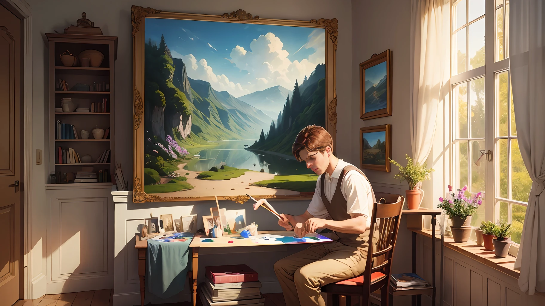 Imagine Peter as an art painter.