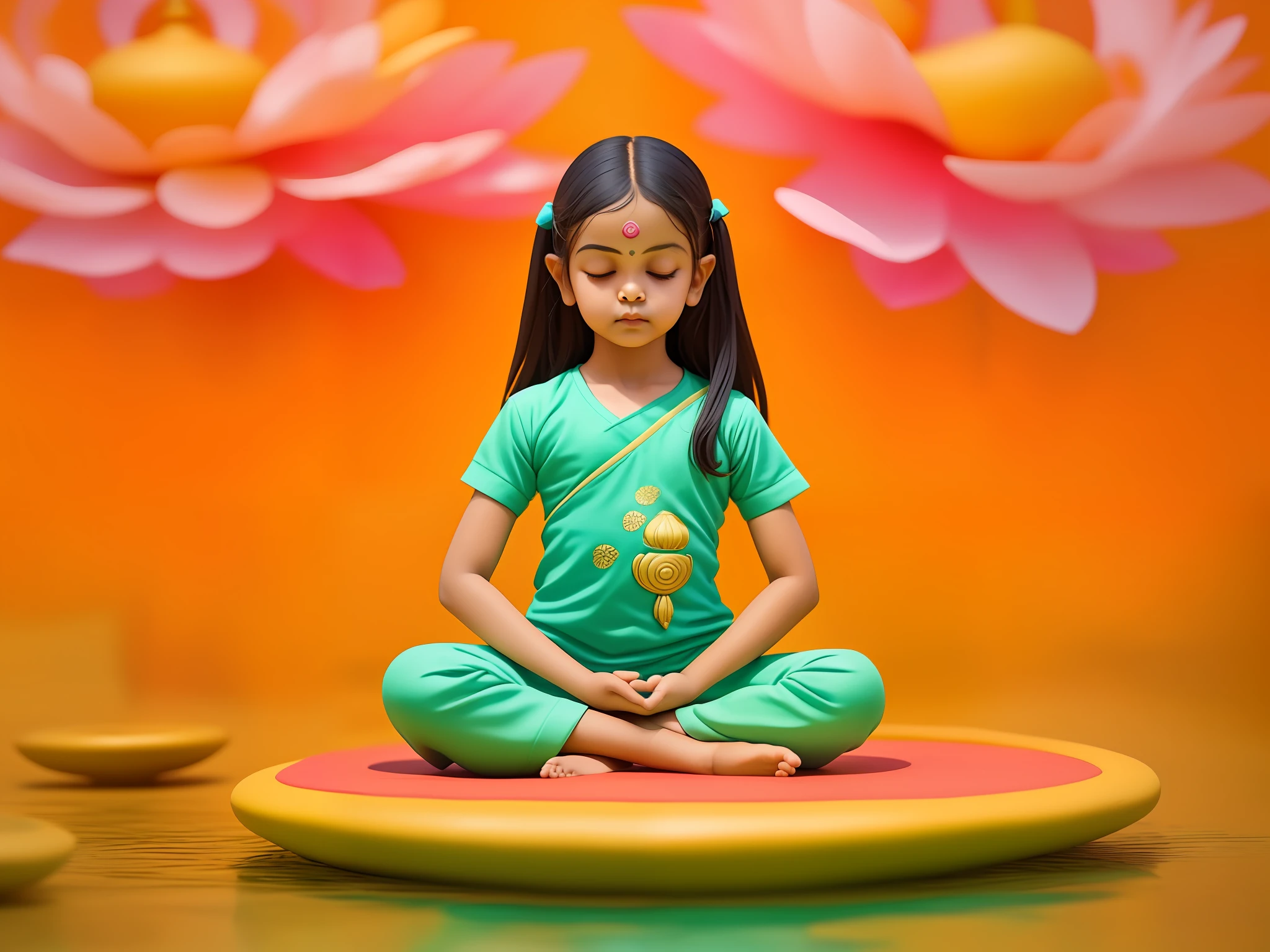 cute indian baby girl sitting in a yoga position with his hands crossed, hindu stages of meditation, meditating pose, figure meditating close shot, sukhasana, meditation pose, padmasana, meditating, meditation, meditative sacral pose, yoga meditation pose, lotus pose, praying meditating, sitting pose, meditating in lotus position, zen meditation