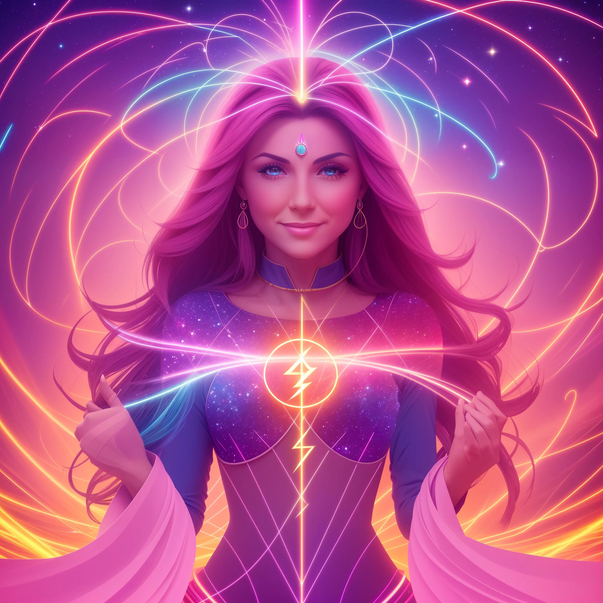 Intermediate power, ((grateful person manifesting energy)), flashy and calm colors, high resolution, 8K --auto --s2