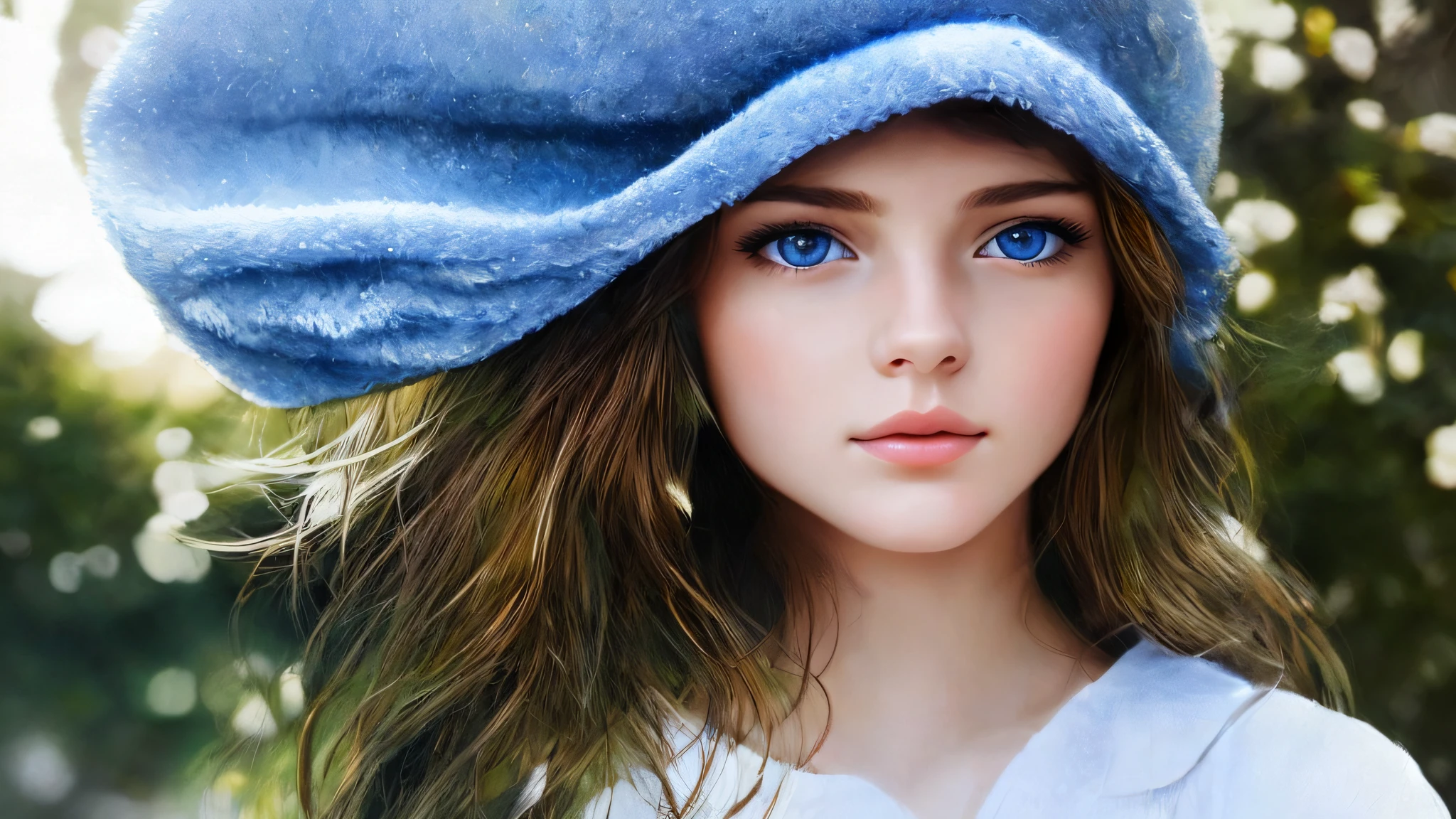 best quality, masterpiece, (realistic:1.4), 1 girl, brown hair, blue eyes, Front, detailed face, beautiful eyes