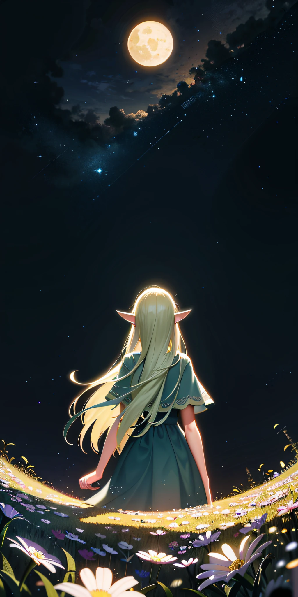more detailed sky with a shooting star